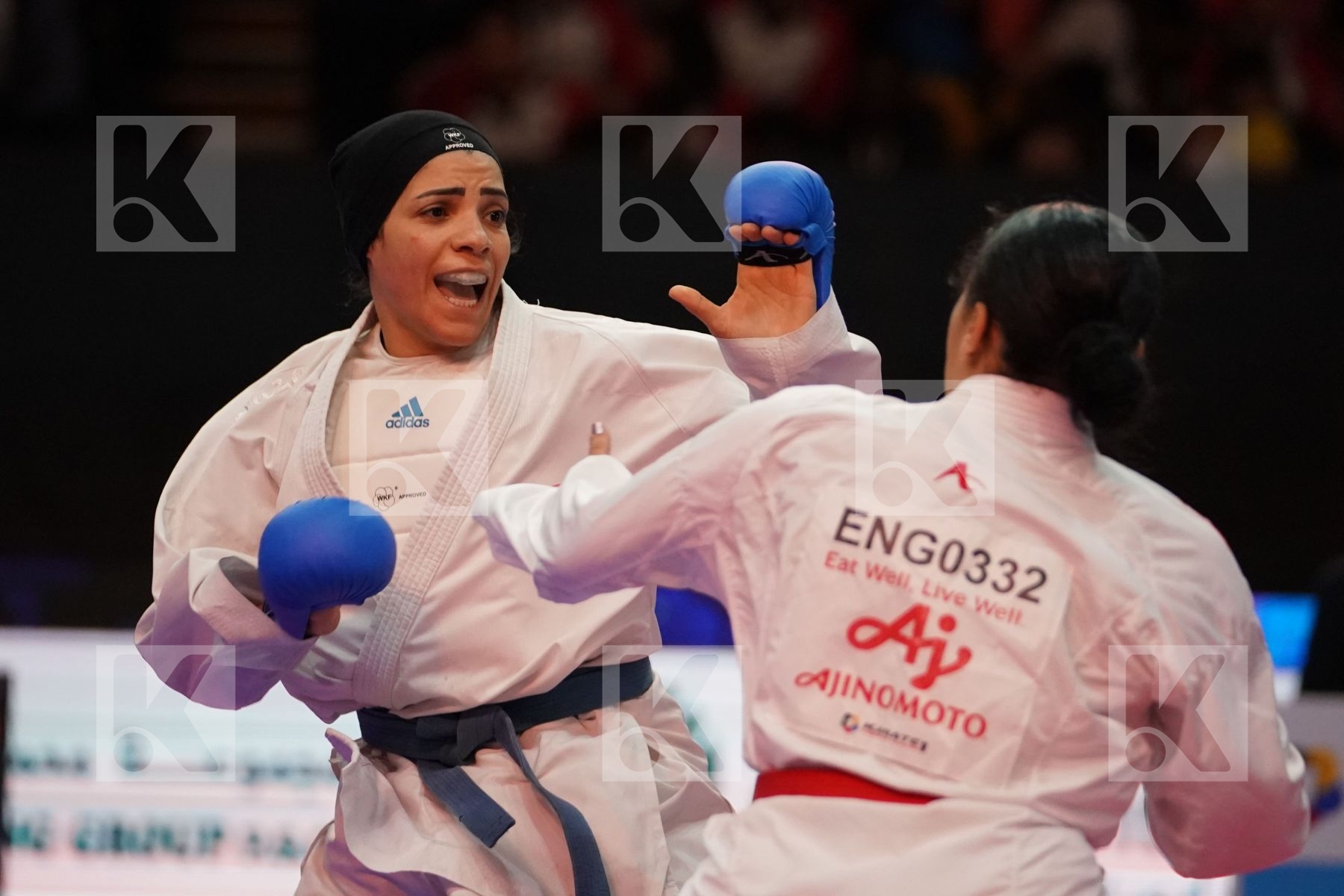 HARVEY AMELIA (ENGLAND) VS ABOUALYAZED SHYMAA (EGYPT) in Senior Kumite 68+ Kg - Bronze bout