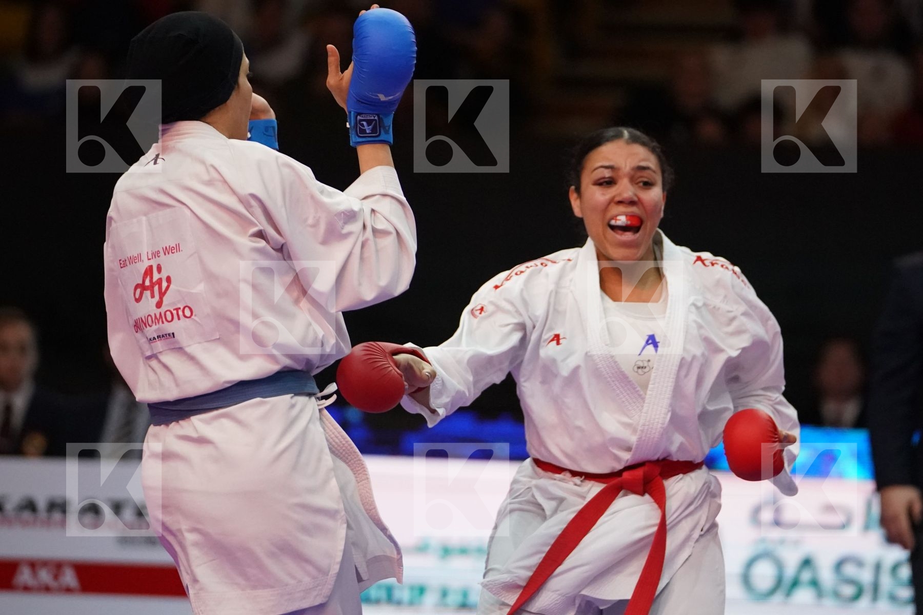 HARVEY AMELIA (ENGLAND) VS ABOUALYAZED SHYMAA (EGYPT) in Senior Kumite 68+ Kg - Bronze bout
