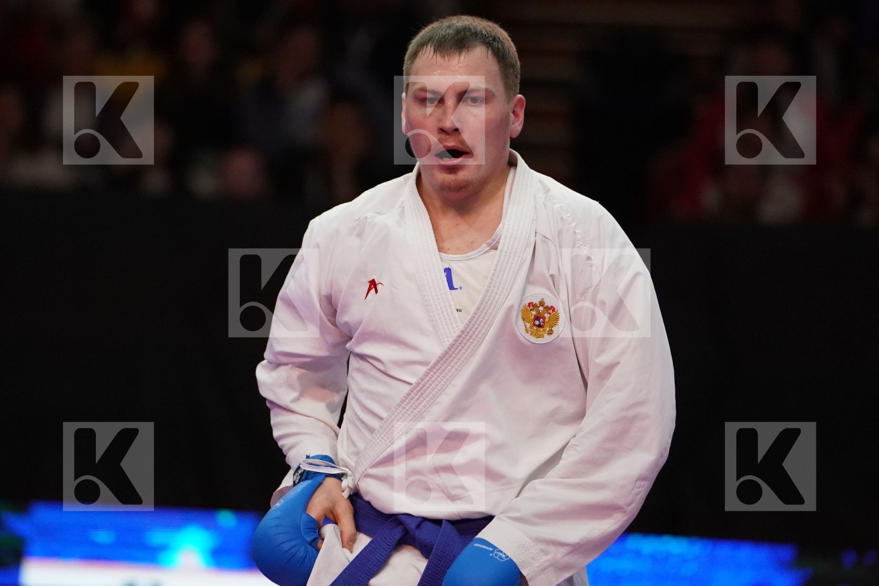 GANJZADEH SAJAD (ISLAMIC REPUBLIC OF IRAN) VS PSHENITSYN ALEXANDER (RUSSIA) in Senior Kumite 84+ Kg - Bronze bout