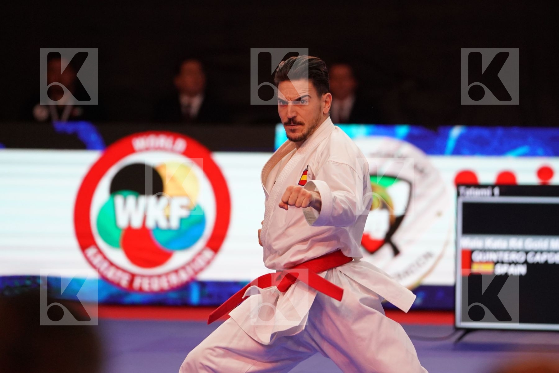 QUINTERO CAPDEVILA DAMIAN HUGO (SPAIN) in Senior Male Kata - Gold bout