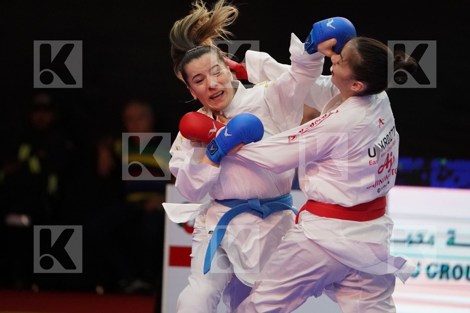KRYVA KATERYNA (UKRAINE) VS OZCELIK ARAPOGLU SERAP (TURKEY) in Senior Kumite -50 Kg - Gold bout