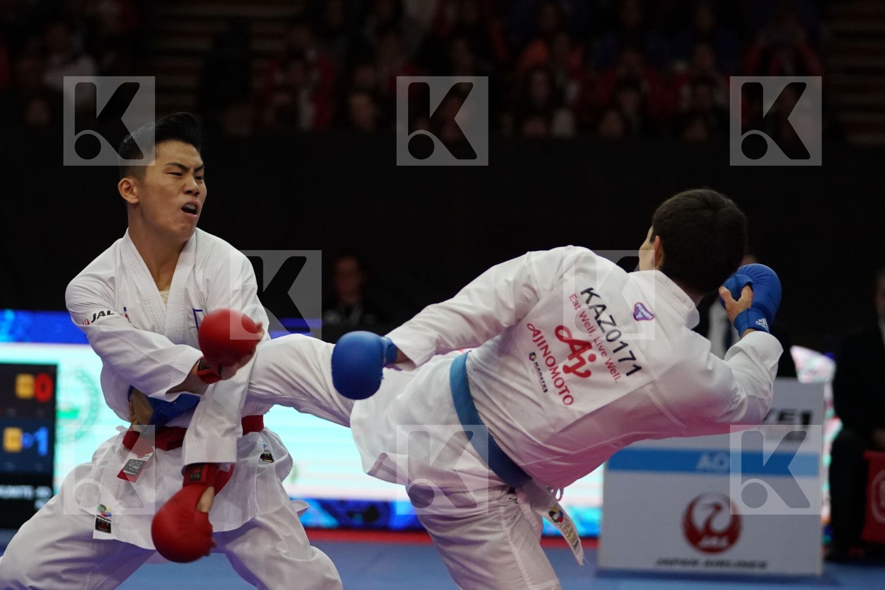 MINAMI YUNOSUKE (JAPAN) VS ASSADILOV DARKHAN (KAZAKHSTAN) in Senior Kumite -60 Kg - Gold bout