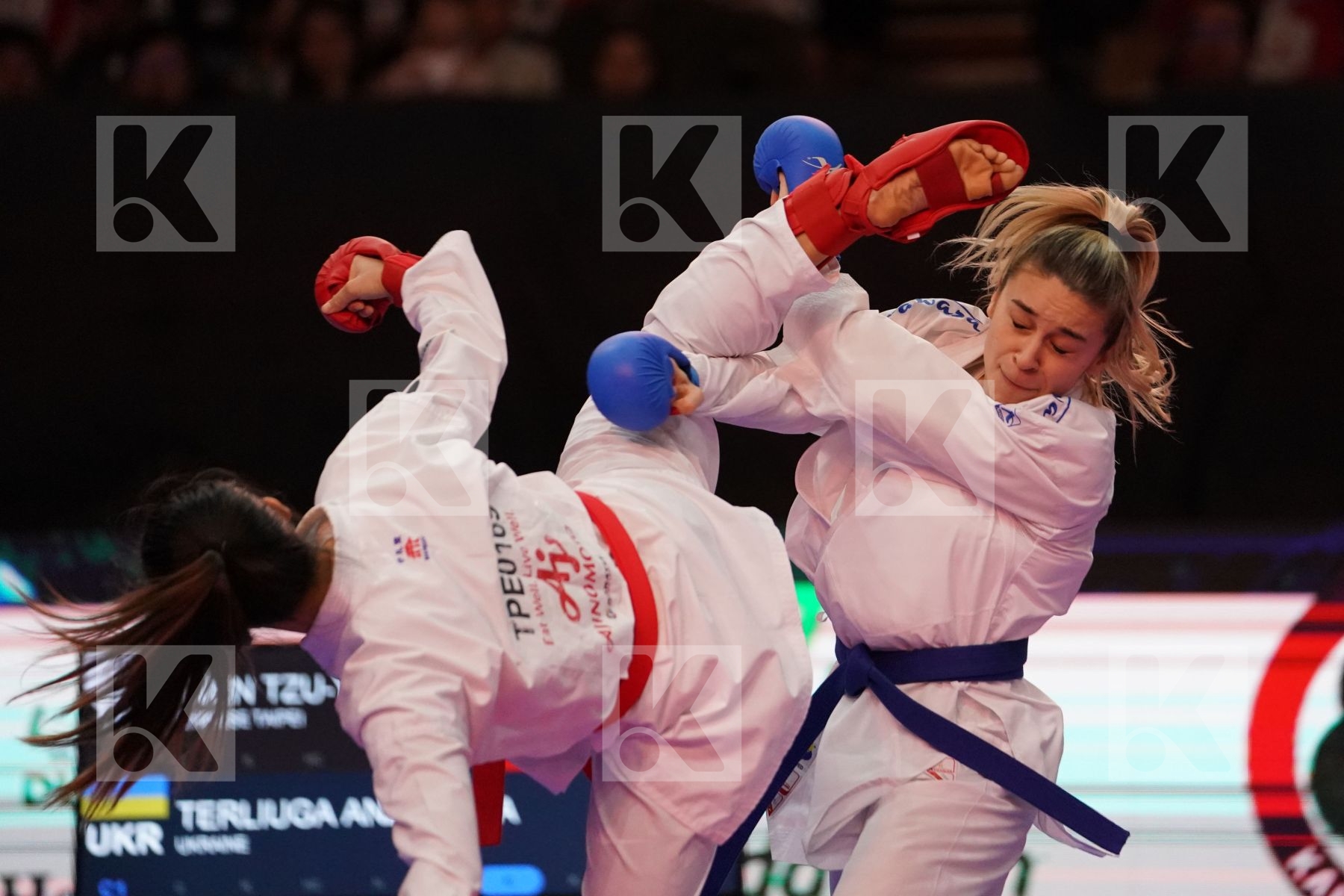 WEN TZU-YUN (CHINESE TAIPEI) VS TERLIUGA ANZHELIKA (UKRAINE) in Senior Kumite -55 Kg - Gold bout