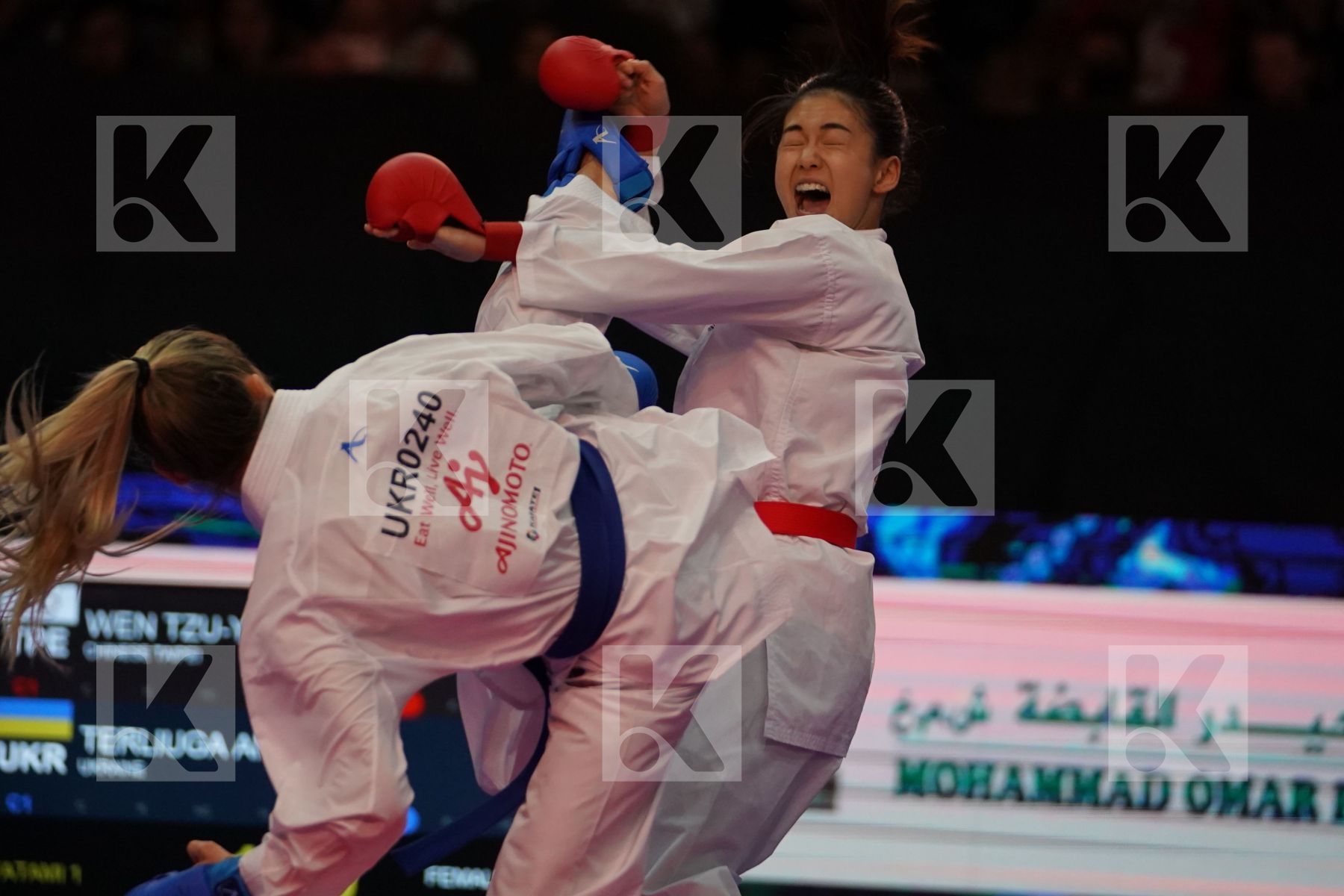 WEN TZU-YUN (CHINESE TAIPEI) VS TERLIUGA ANZHELIKA (UKRAINE) in Senior Kumite -55 Kg - Gold bout
