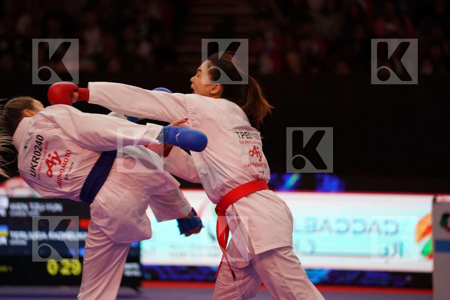 WEN TZU-YUN (CHINESE TAIPEI) VS TERLIUGA ANZHELIKA (UKRAINE) in Senior Kumite -55 Kg - Gold bout