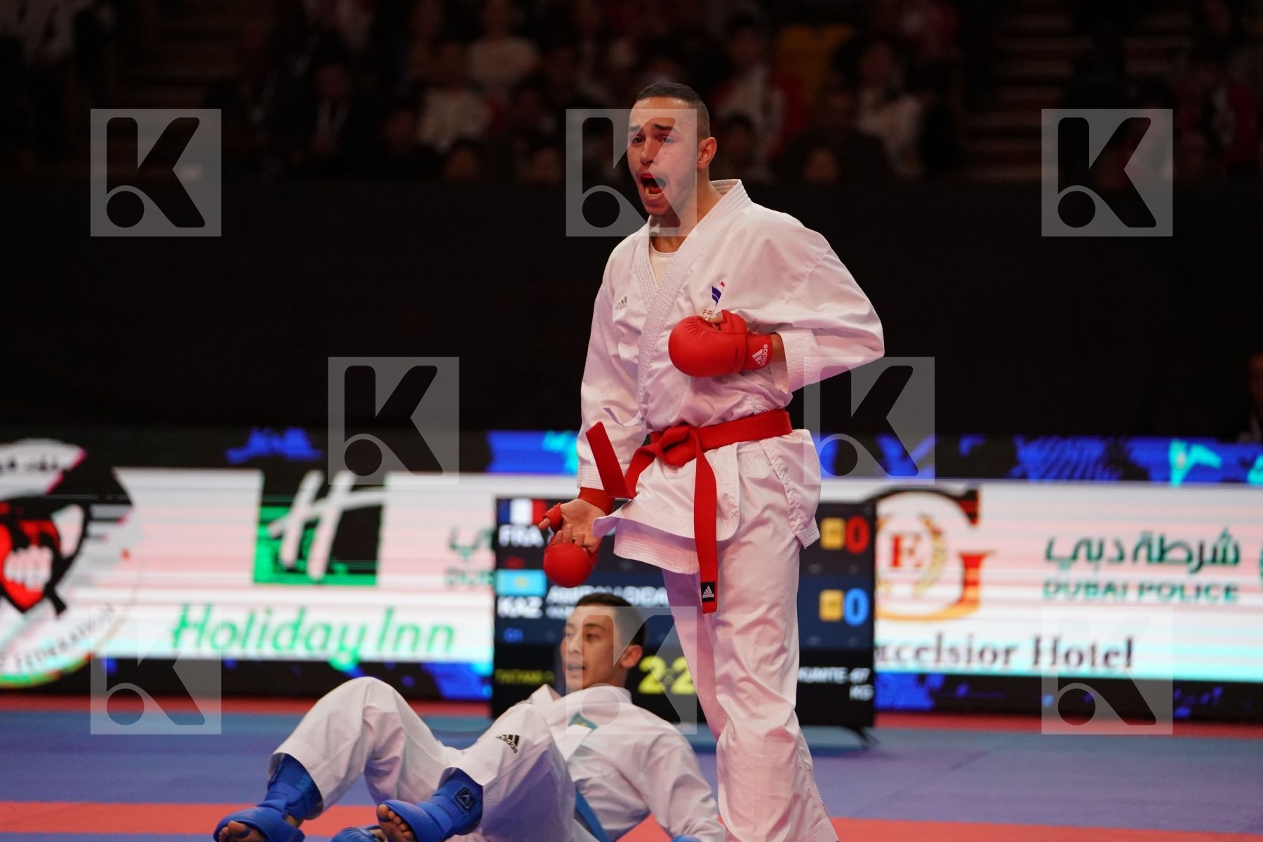 DACOSTA STEVEN (FRANCE) VS AMIRALI DIDAR (KAZAKHSTAN) in Senior Kumite -67 Kg - Gold bout