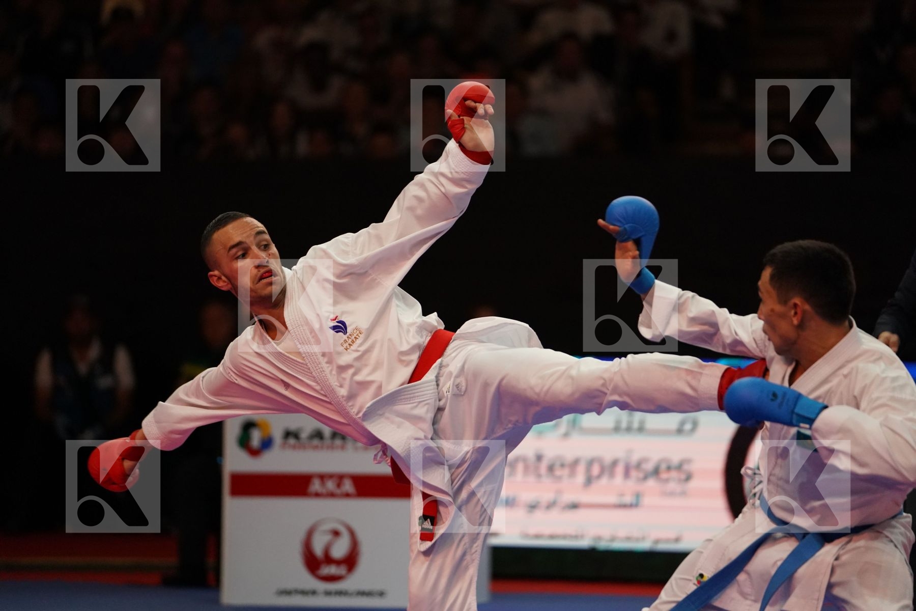 DACOSTA STEVEN (FRANCE) VS AMIRALI DIDAR (KAZAKHSTAN) in Senior Kumite -67 Kg - Gold bout