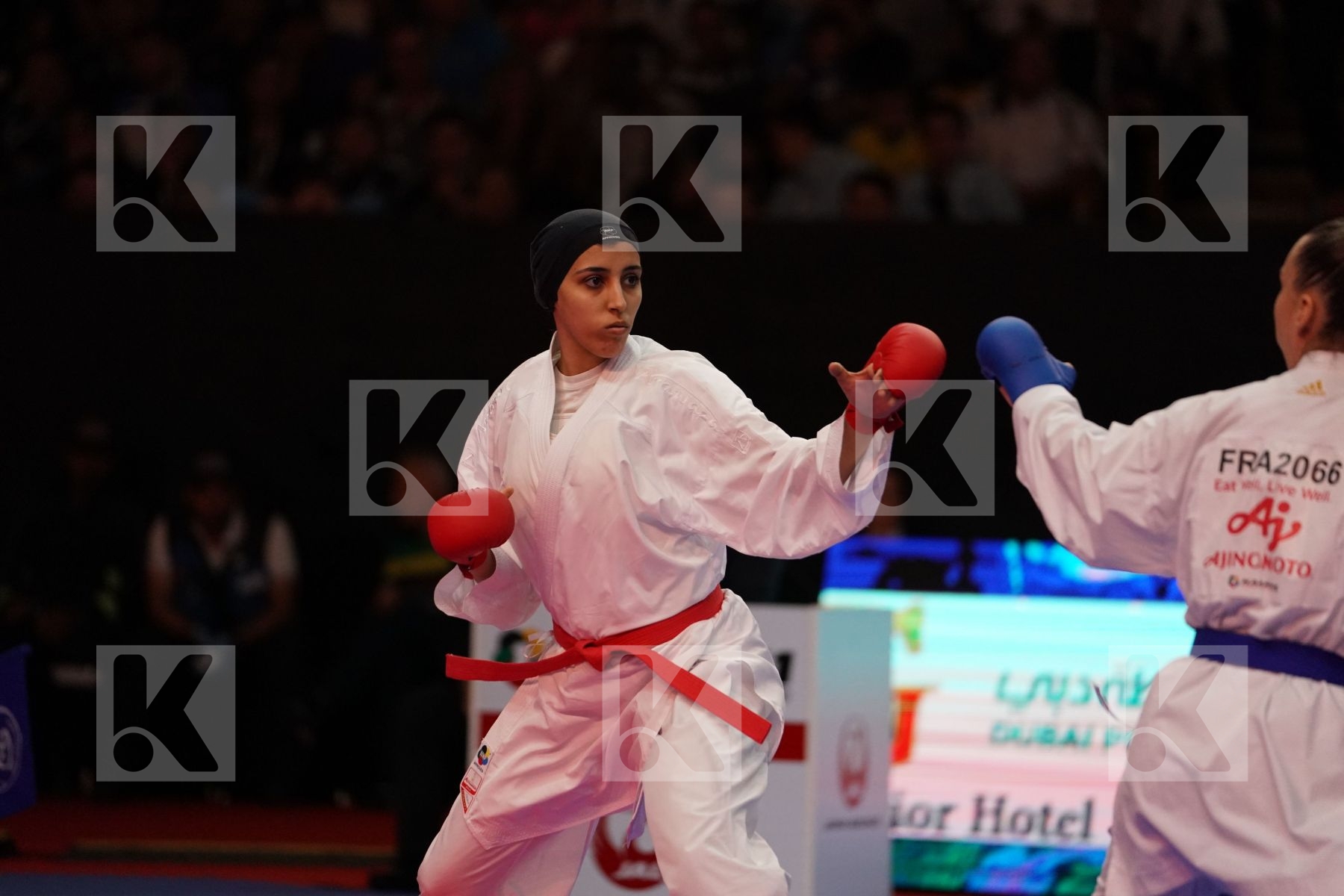 LOTFY GIANA (EGYPT) VS PHILIPPE GWENDOLINE (FRANCE) in Senior Kumite -61 Kg - Gold bout