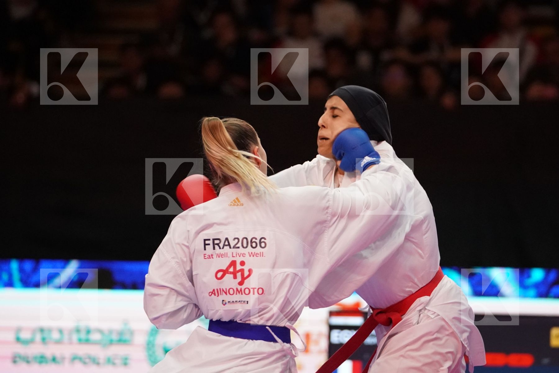 LOTFY GIANA (EGYPT) VS PHILIPPE GWENDOLINE (FRANCE) in Senior Kumite -61 Kg - Gold bout