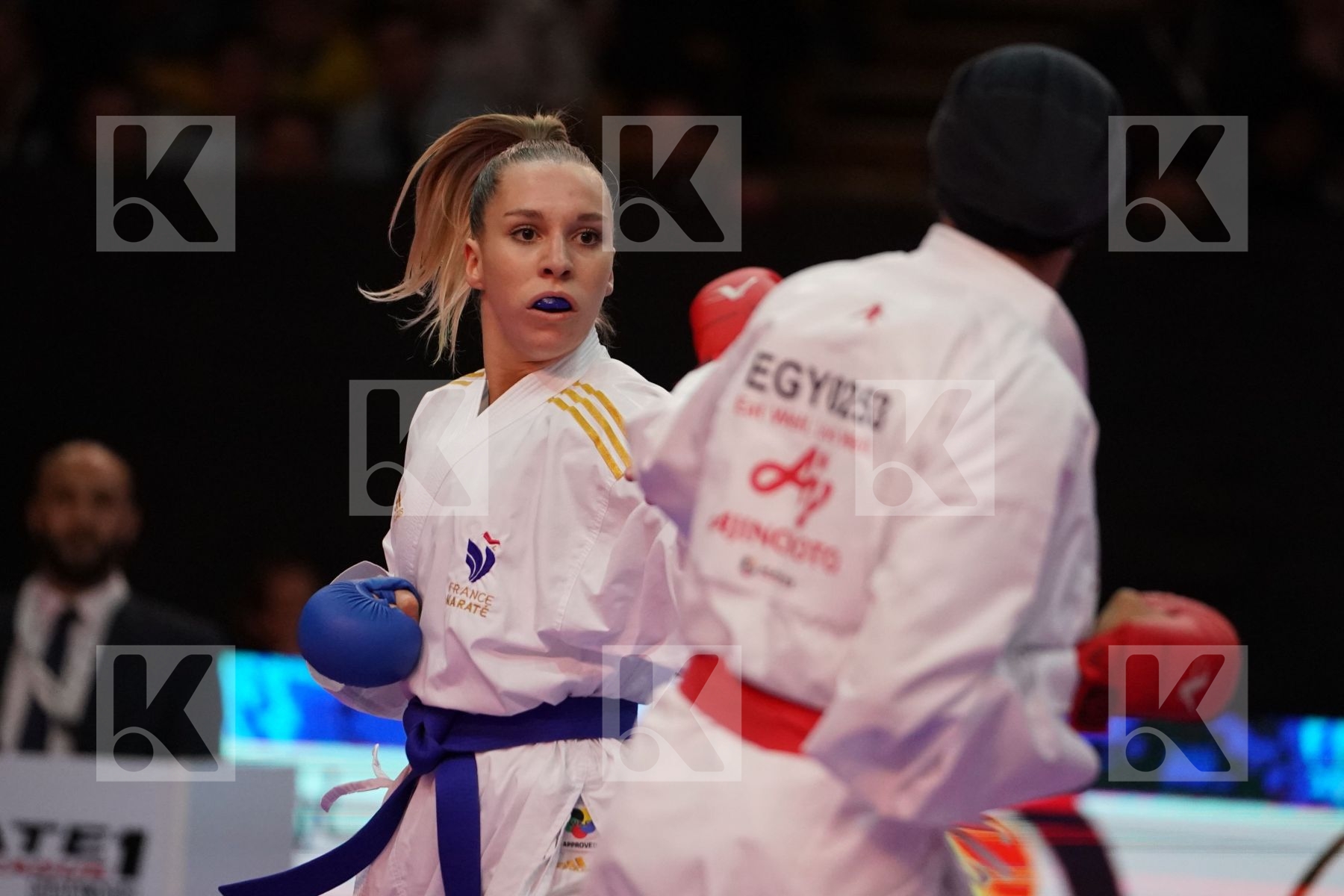 LOTFY GIANA (EGYPT) VS PHILIPPE GWENDOLINE (FRANCE) in Senior Kumite -61 Kg - Gold bout