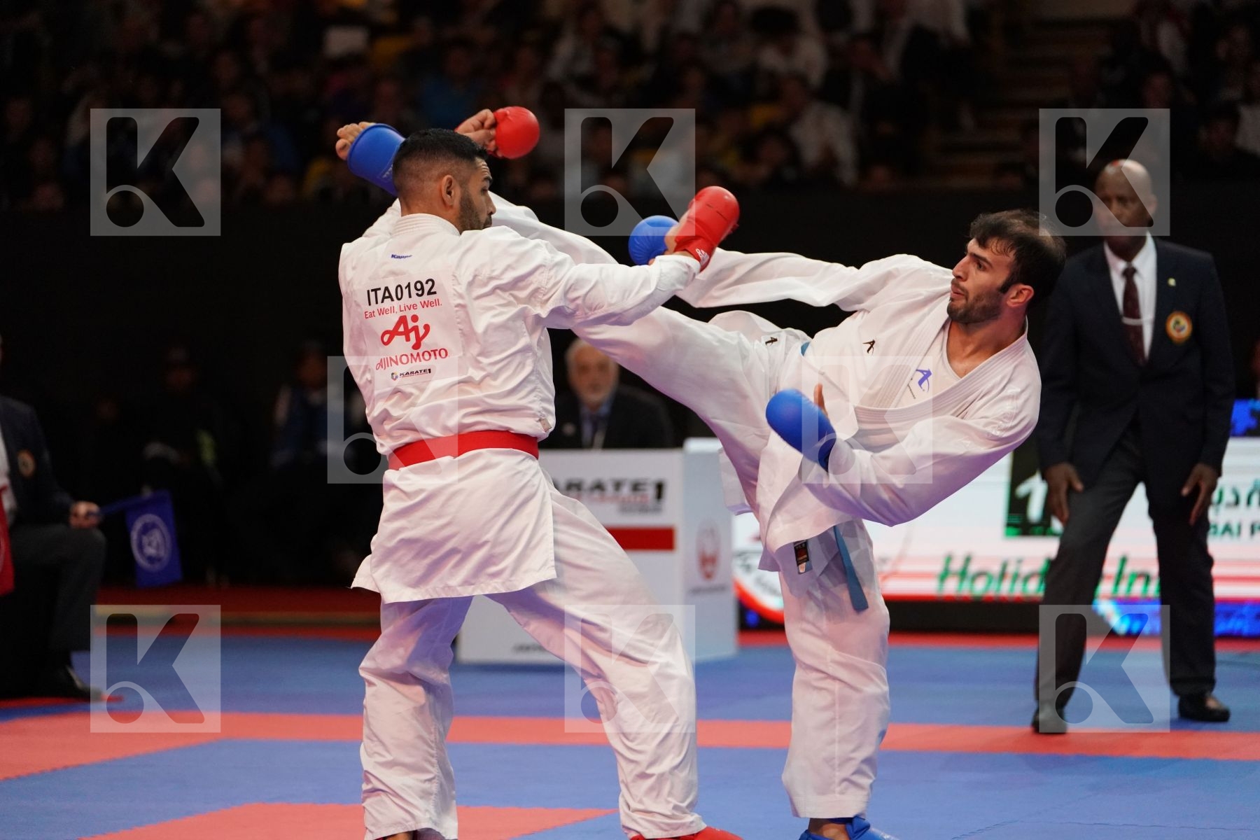 BUSA LUIGI (ITALY) VS ASGARI GHONCHEH BAHMAN (ISLAMIC REPUBLIC OF IRAN) in Senior Kumite -75 Kg - Gold bout