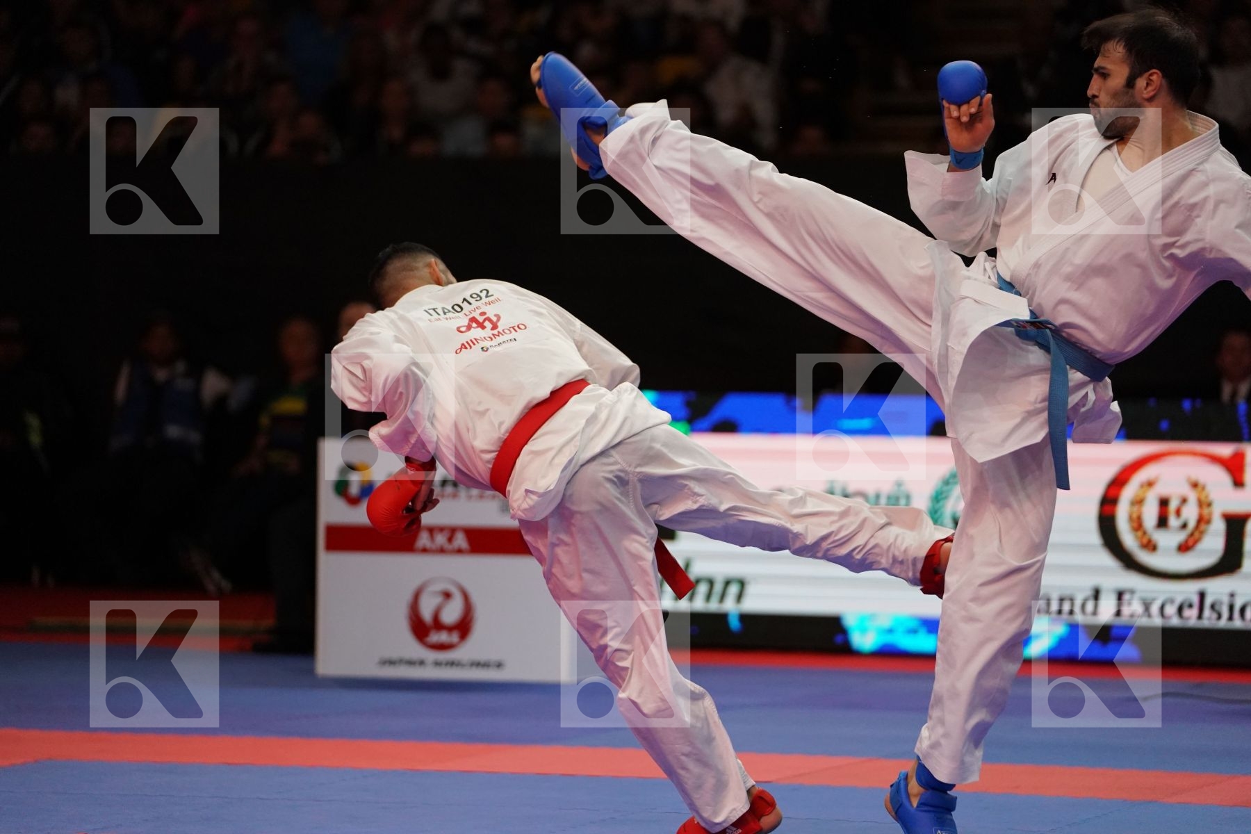 BUSA LUIGI (ITALY) VS ASGARI GHONCHEH BAHMAN (ISLAMIC REPUBLIC OF IRAN) in Senior Kumite -75 Kg - Gold bout