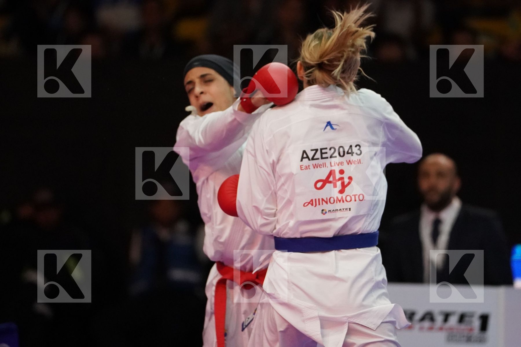 ABDELAZIZ FERYAL (EGYPT) VS ZARETSKA IRINA (AZERBAIJAN) in Senior Kumite -68 Kg - Gold bout
