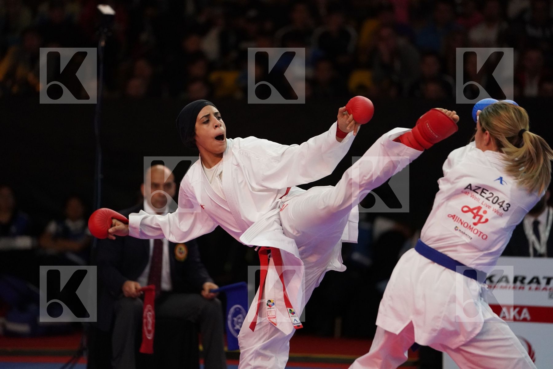 ABDELAZIZ FERYAL (EGYPT) VS ZARETSKA IRINA (AZERBAIJAN) in Senior Kumite -68 Kg - Gold bout