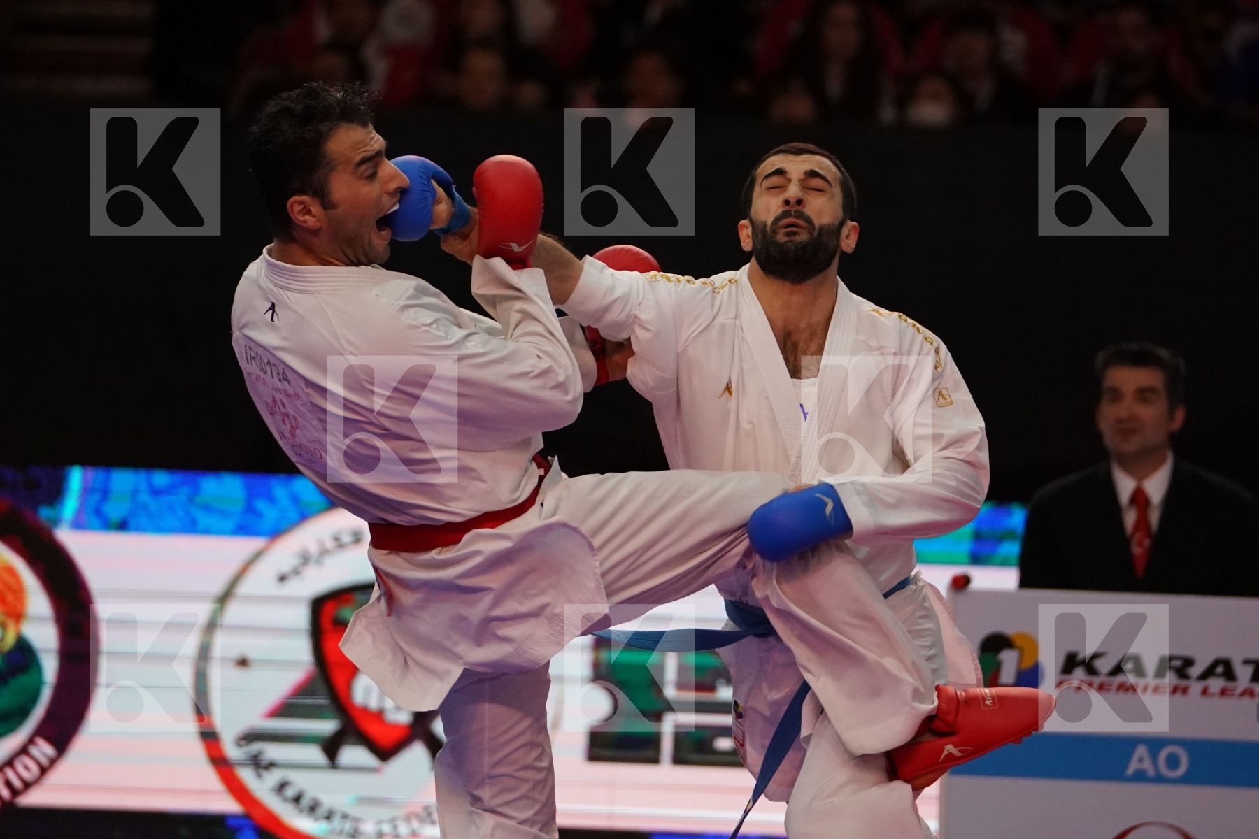 FADAKAR ALI (ISLAMIC REPUBLIC OF IRAN) VS AKTAS UGUR (TURKEY) in Senior Kumite -84 Kg - Gold bout