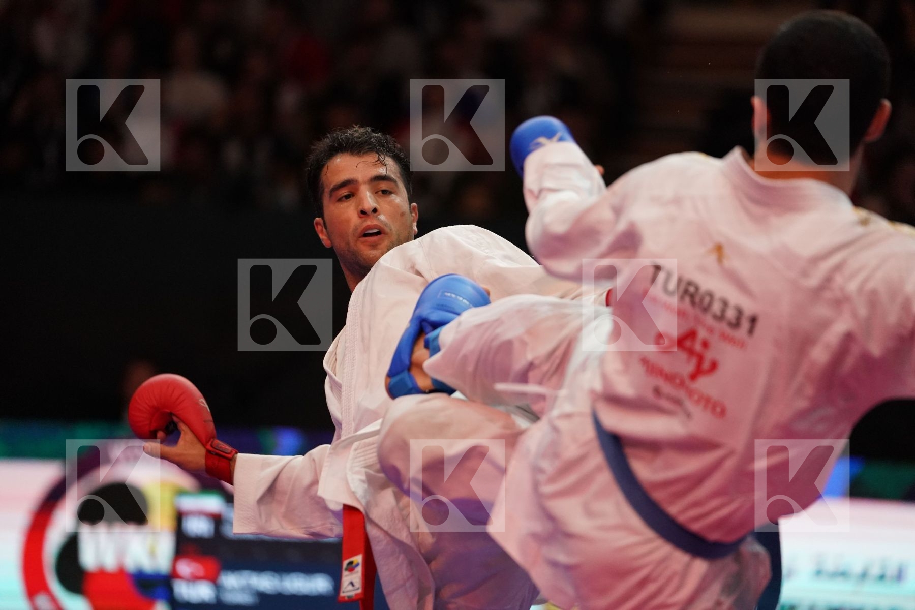 FADAKAR ALI (ISLAMIC REPUBLIC OF IRAN) VS AKTAS UGUR (TURKEY) in Senior Kumite -84 Kg - Gold bout