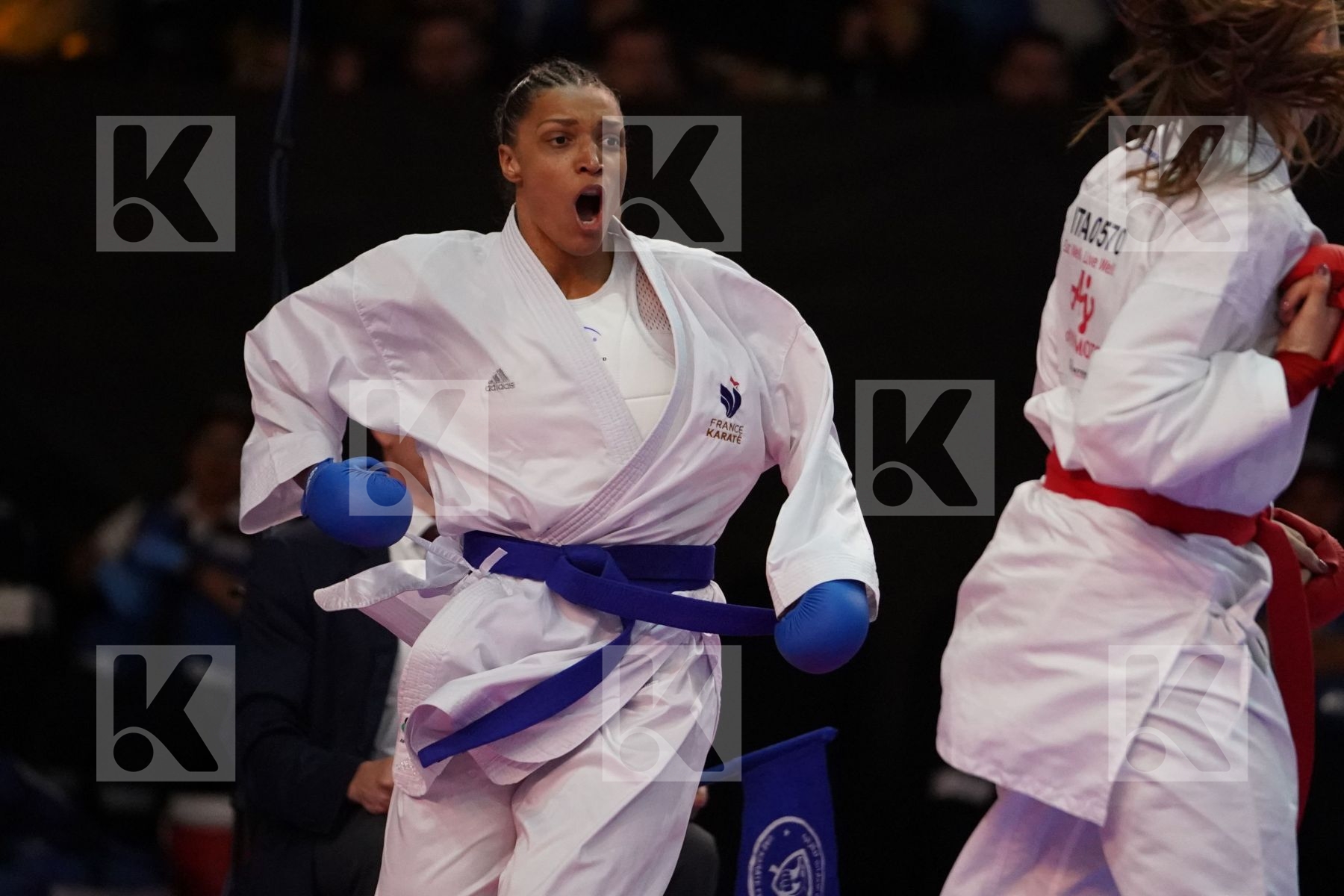FERRACUTI CLIO (ITALY) VS FLORENTIN ANNE LAURE (FRANCE) in Senior Kumite 68+ Kg - Gold bout