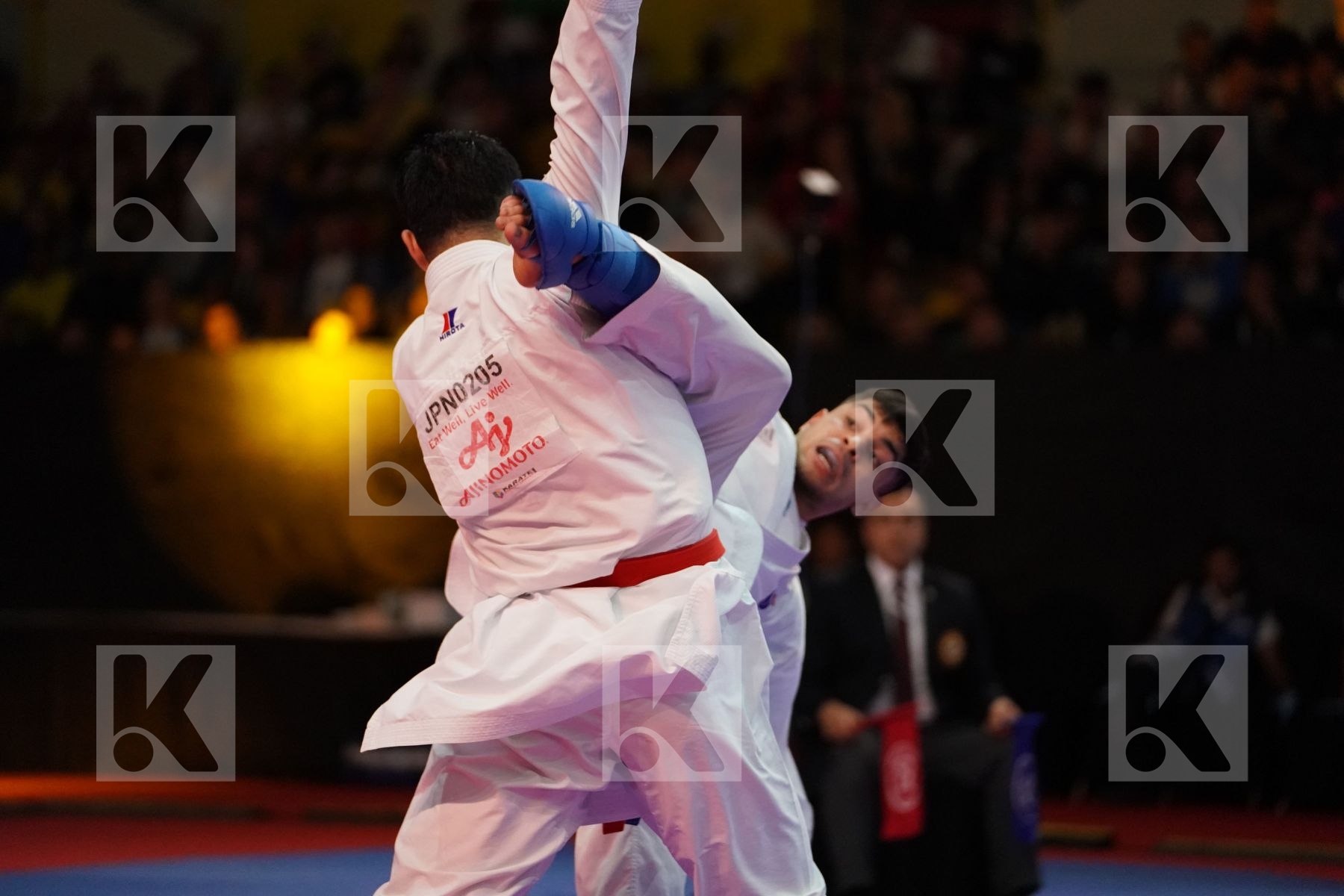 KAGAWA HIDEYOSHI (JAPAN) VS FILALI MEHDI (FRANCE) in Senior Kumite 84+ Kg - Gold bout