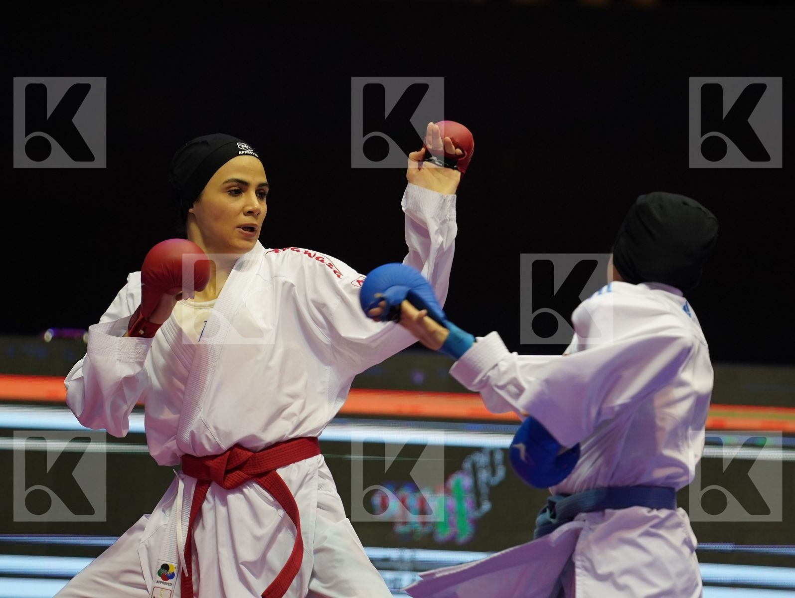BAHMANYAR SARA (Iran) vs SAYAH AICHA (Morocco) in Senior Kumite -50 Kg - Bronze bout