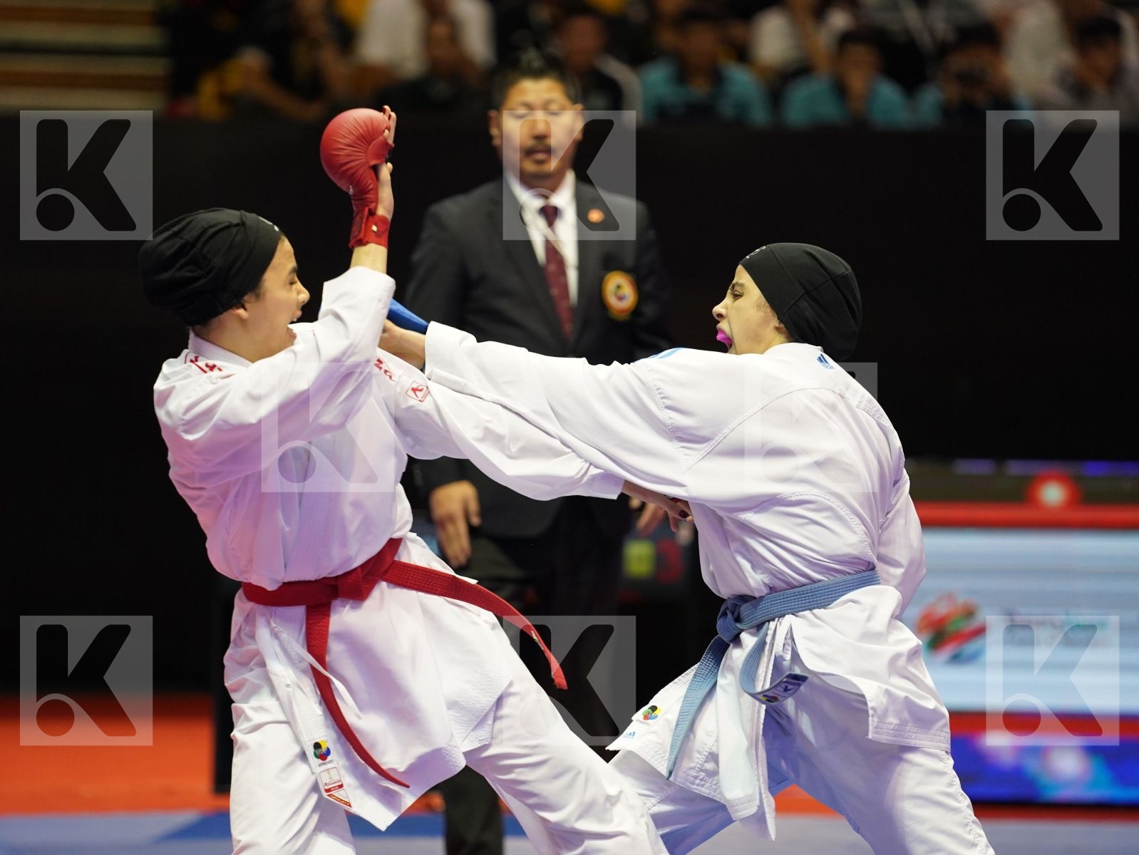 BAHMANYAR SARA (Iran) vs SAYAH AICHA (Morocco) in Senior Kumite -50 Kg - Bronze bout