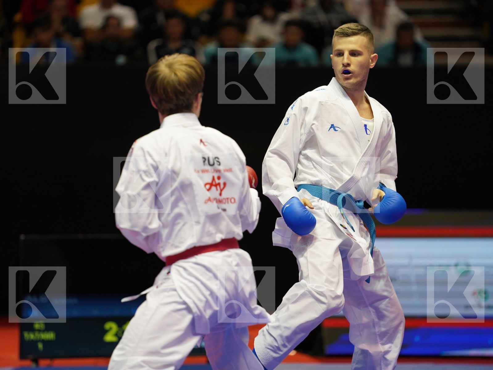 PLAKHUTIN EVGENY (Russia) vs ARIFI ORGES (Albania) in Senior Kumite -60 Kg - Bronze bout