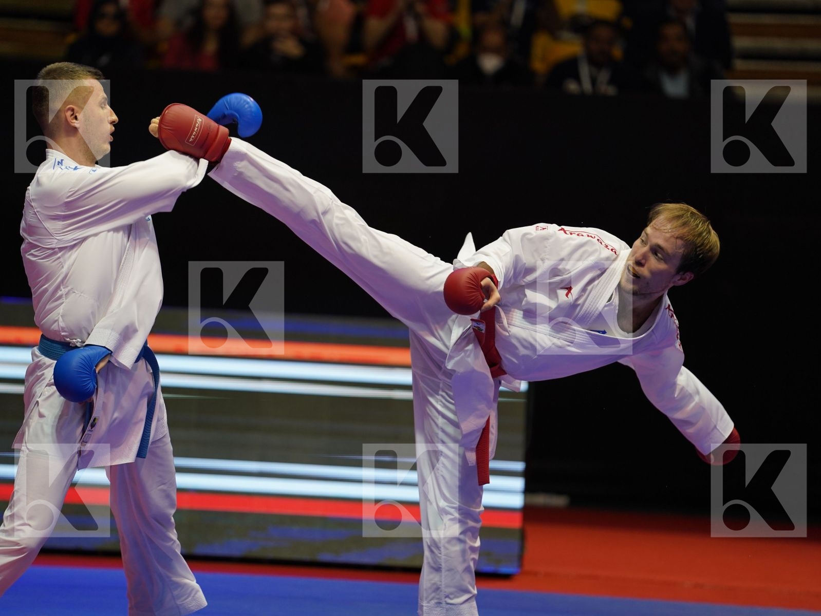 PLAKHUTIN EVGENY (Russia) vs ARIFI ORGES (Albania) in Senior Kumite -60 Kg - Bronze bout