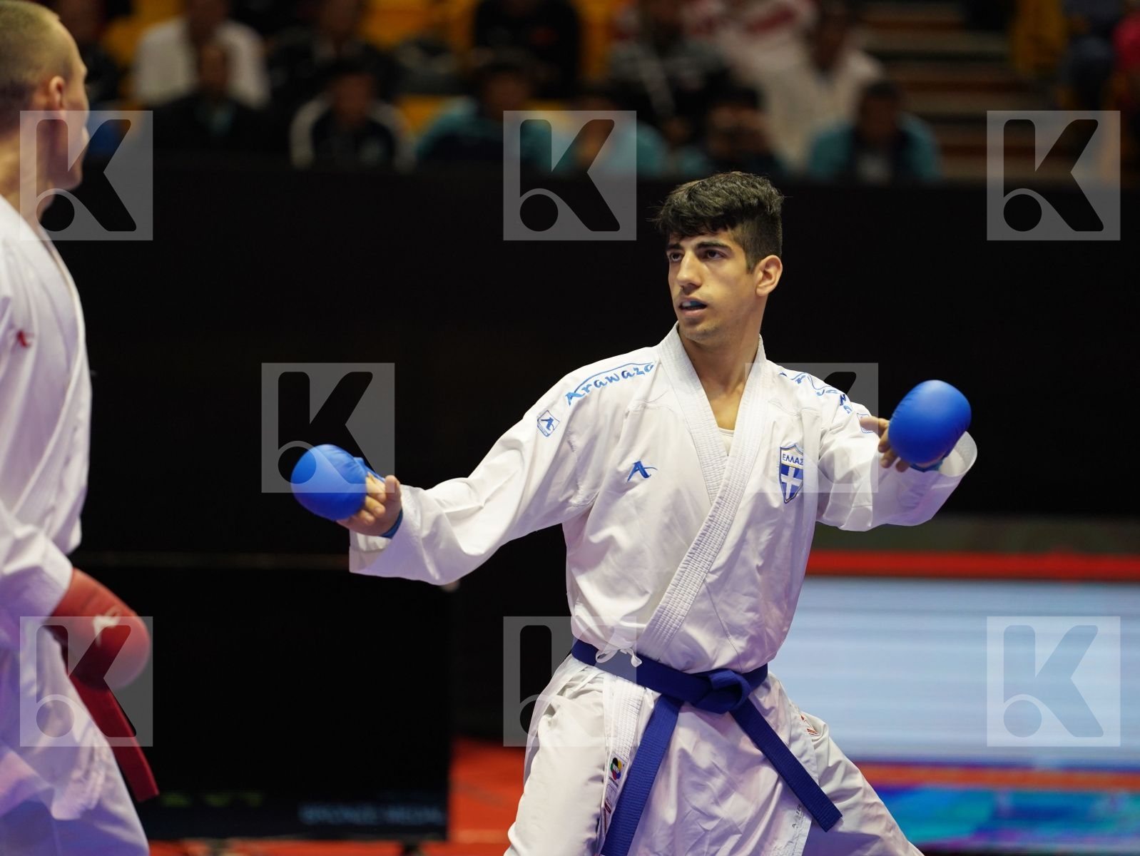 DULOVIC NENAD (Montenegro) vs XENOS CHRISTOS-STEFANOS (Greece) in Senior Kumite -60 Kg - Bronze bout