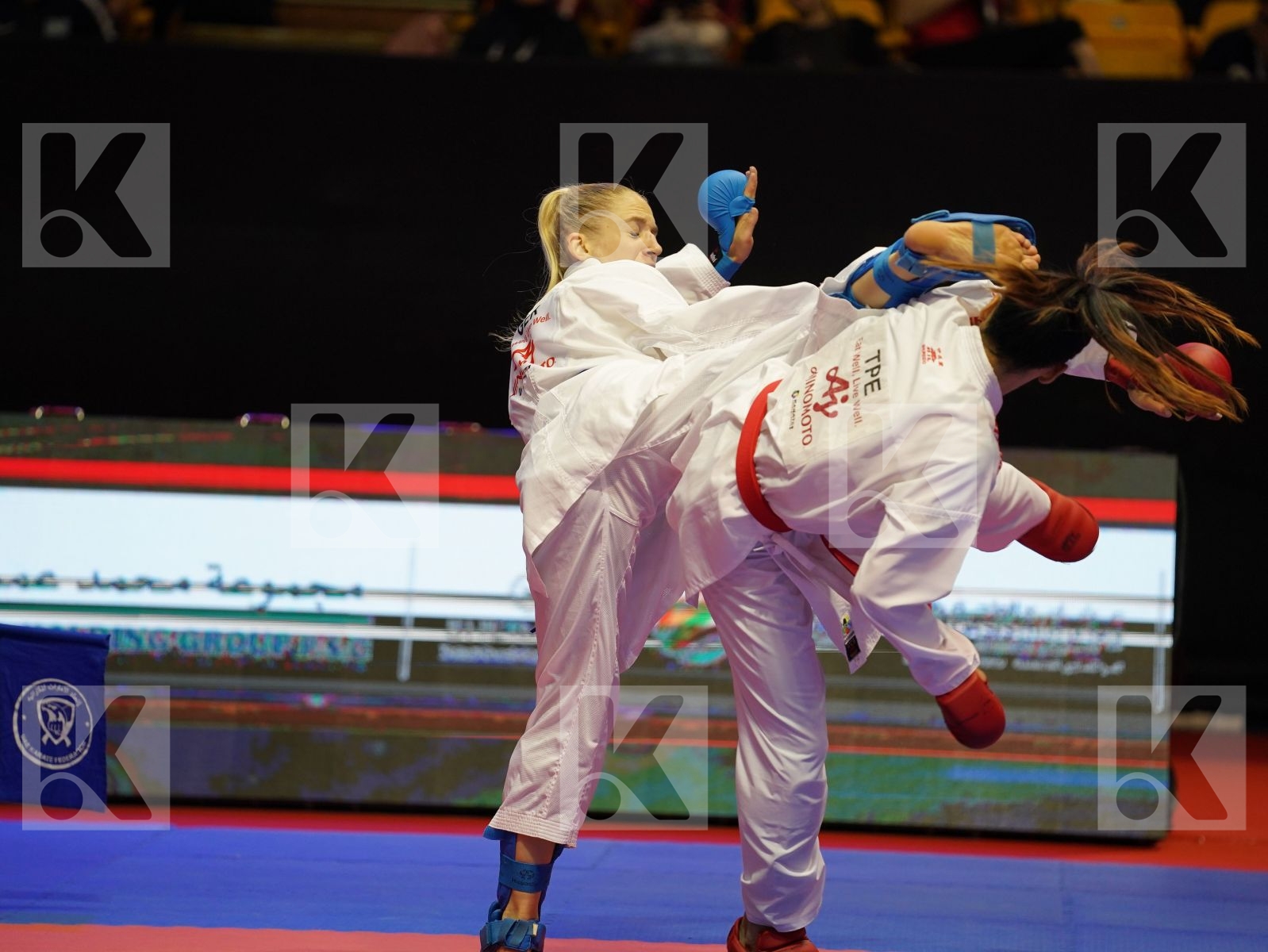 WEN TZU-YUN (Chinese Taipei) vs MESSERSCHMIDT JANA (Germany) in Senior Kumite -55 Kg - Bronze bout
