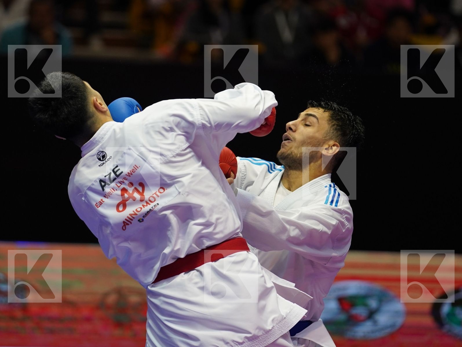 HASANOV RAFIZ (Azerbaijan) vs UYGUR BURAK (Turkey) in Senior Kumite -67 Kg - Bronze bout