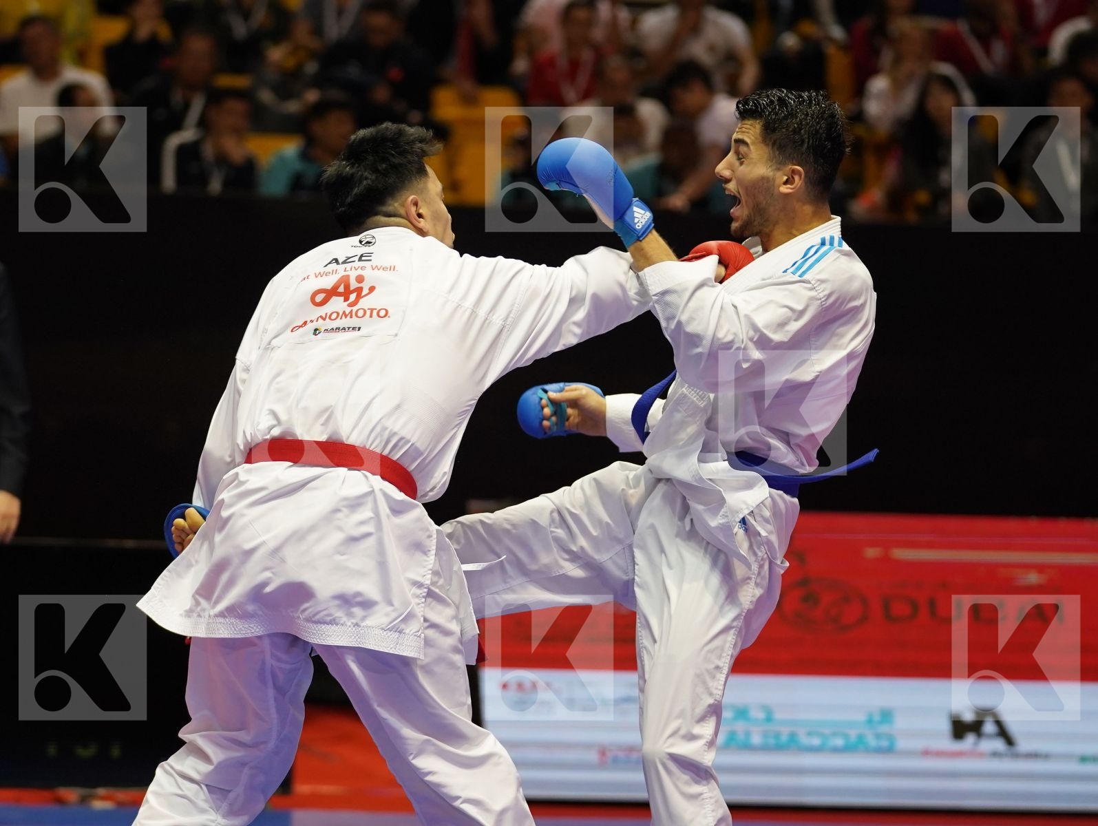 HASANOV RAFIZ (Azerbaijan) vs UYGUR BURAK (Turkey) in Senior Kumite -67 Kg - Bronze bout