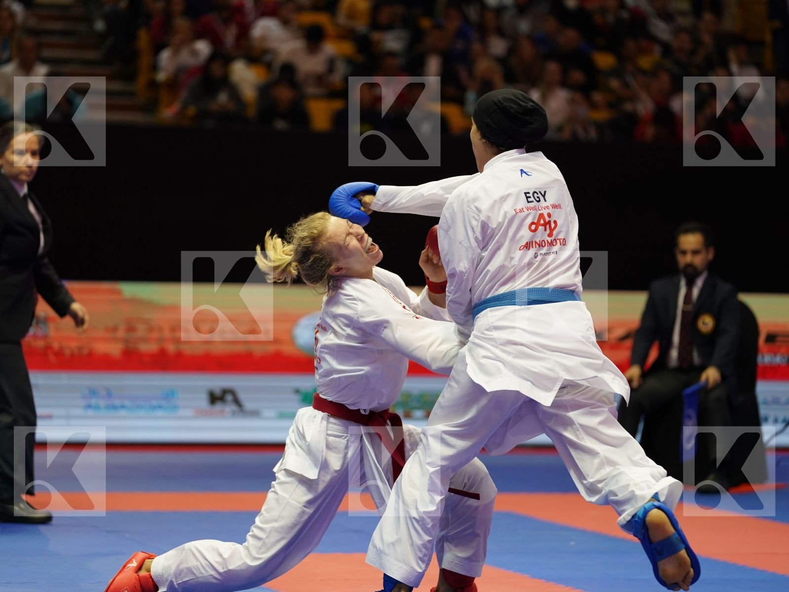 SUCHANKOVA INGRIDA (Slovakia) vs LOTFY GIANA (Egypt) in Senior Kumite -61 Kg - Bronze bout