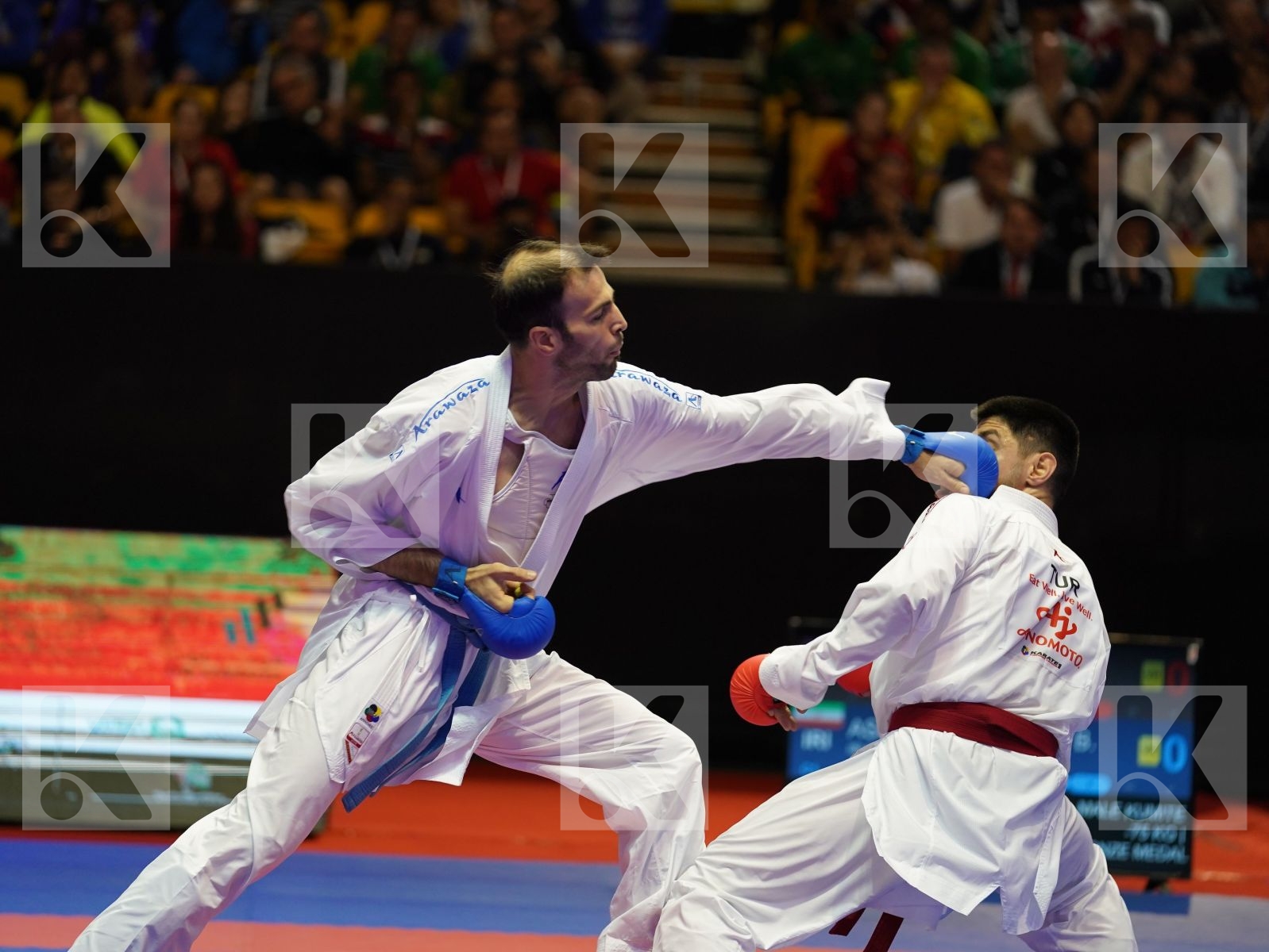 ELTEMUR ERMAN (Turkey) vs ASGARI GHONCHEH BAHMAN (Iran) in Senior Kumite -75 Kg - Bronze bout