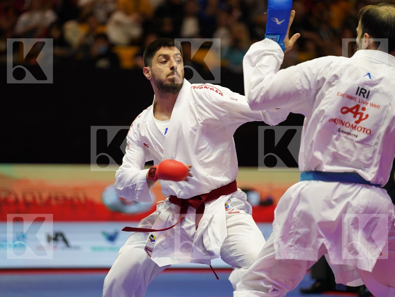 ELTEMUR ERMAN (Turkey) vs ASGARI GHONCHEH BAHMAN (Iran) in Senior Kumite -75 Kg - Bronze bout
