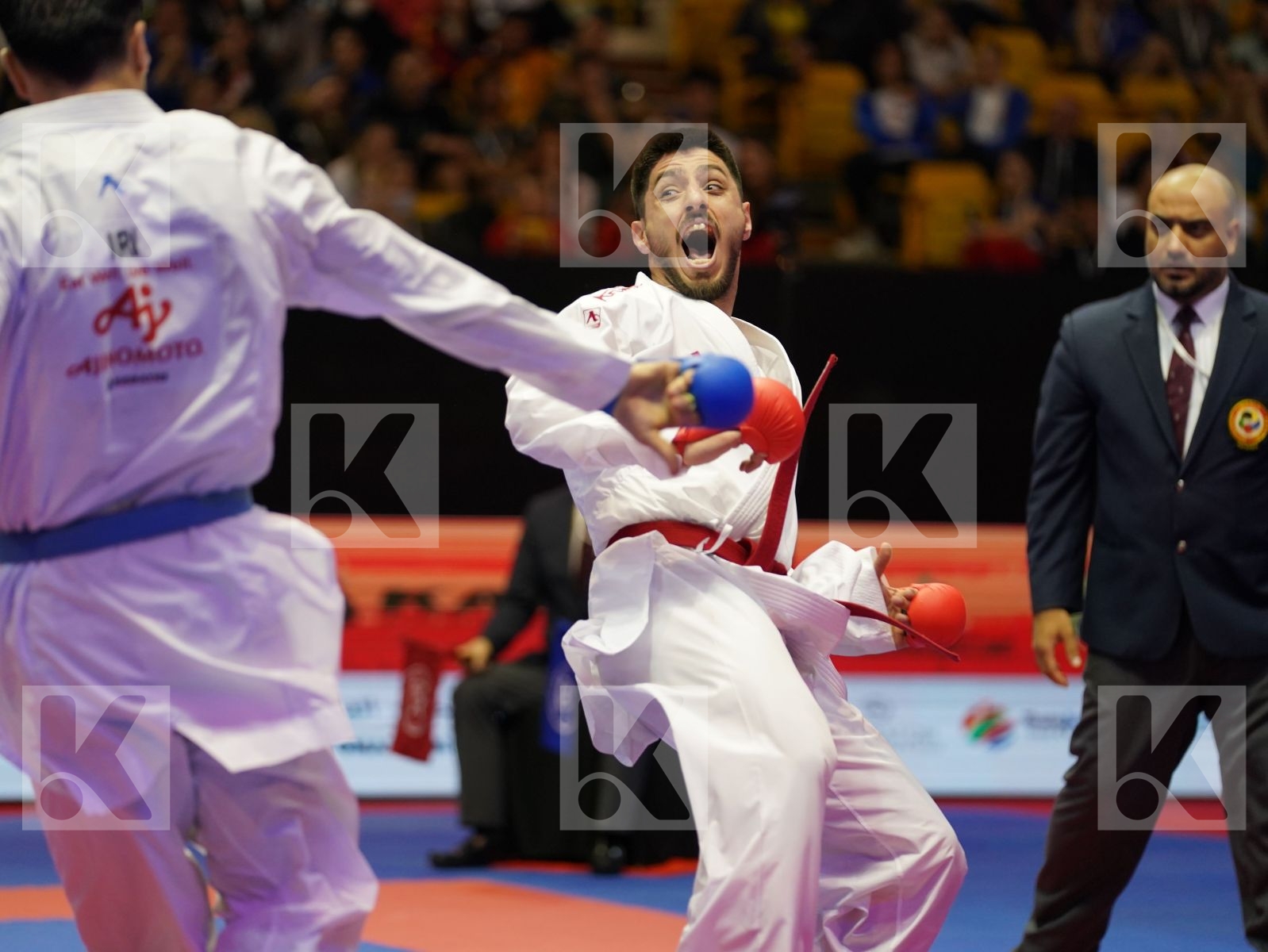 ELTEMUR ERMAN (Turkey) vs ASGARI GHONCHEH BAHMAN (Iran) in Senior Kumite -75 Kg - Bronze bout