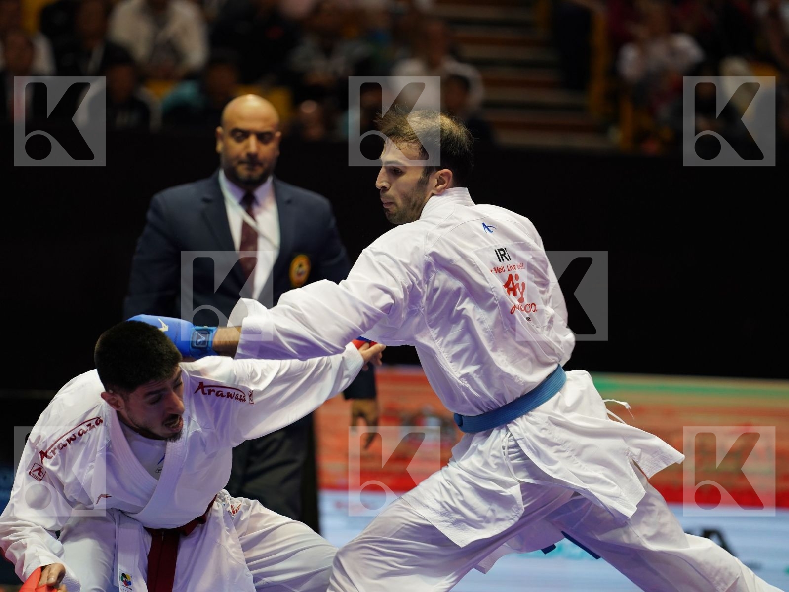 ELTEMUR ERMAN (Turkey) vs ASGARI GHONCHEH BAHMAN (Iran) in Senior Kumite -75 Kg - Bronze bout