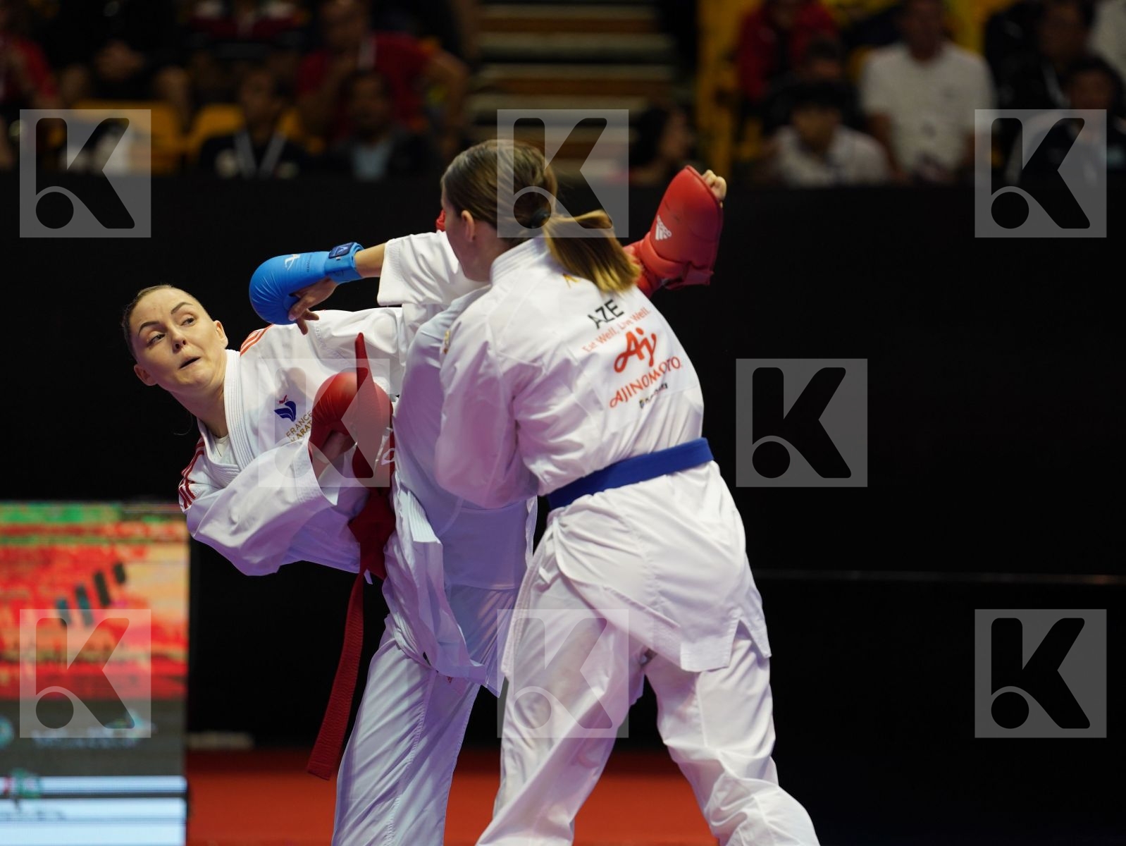 AGIER ALIZEE (France) vs ZARETSKA IRINA (Azerbaijan) in Senior Kumite -68 Kg - Bronze bout