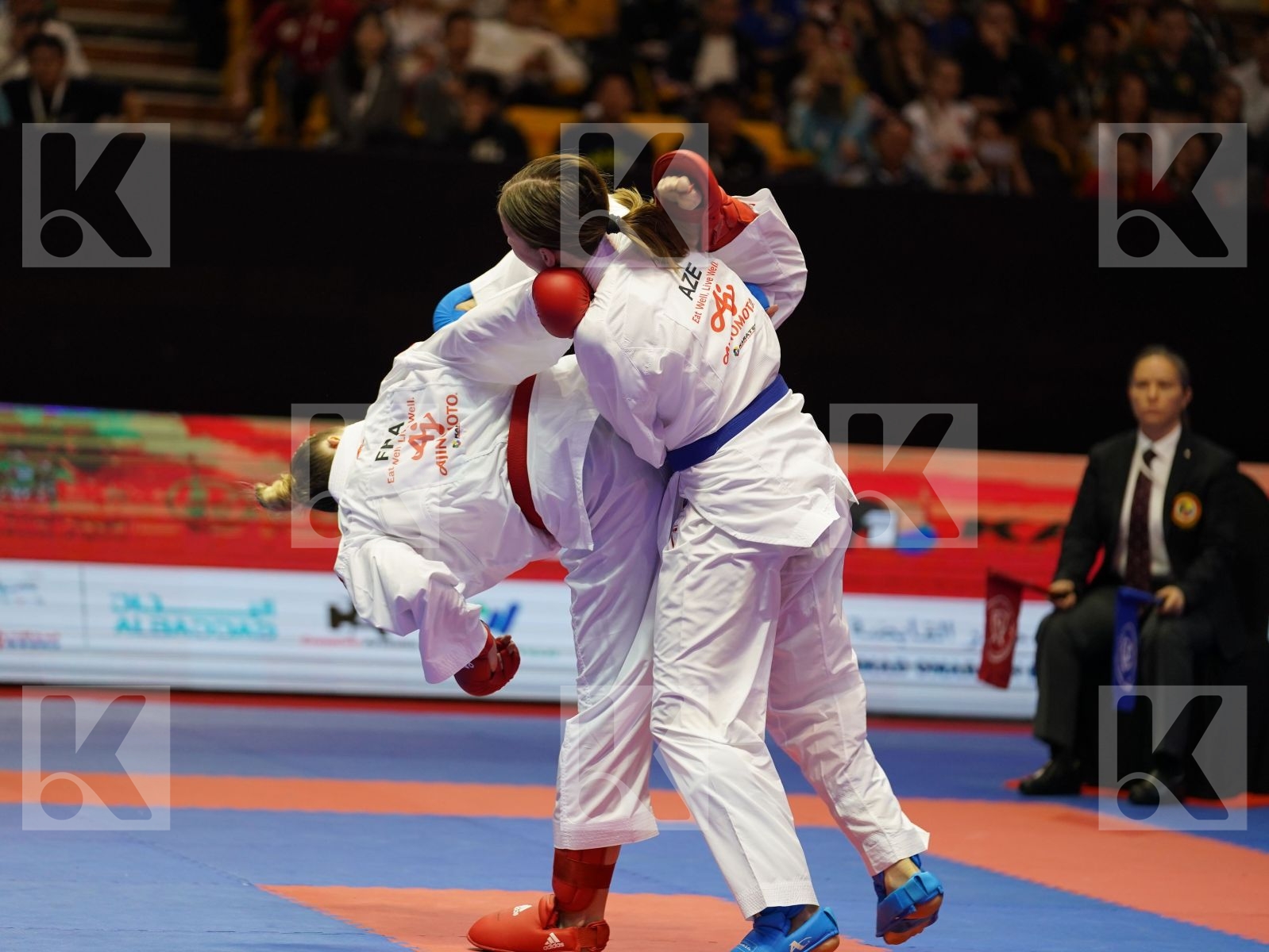 AGIER ALIZEE (France) vs ZARETSKA IRINA (Azerbaijan) in Senior Kumite -68 Kg - Bronze bout