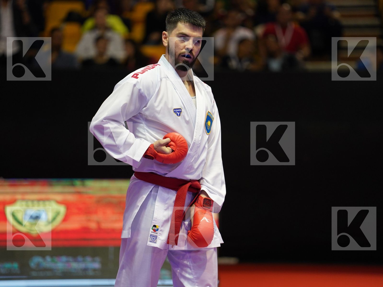 CHIKHMAREV IGOR (Kazakhstan) vs KHODABAKHSHI MAHDI (Iran) in Senior Kumite -84 Kg - Bronze bout