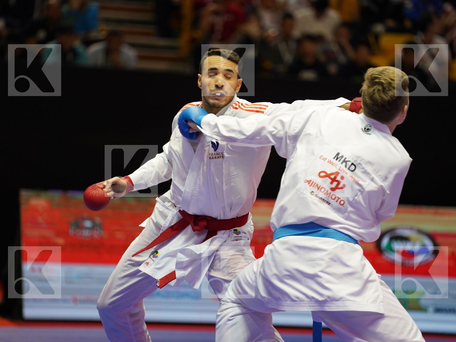 ABDESSELEM FAROUK (France) vs  SPASENOVSKI PETAR (North Macedonia) in Senior Kumite -84 Kg - Bronze bout