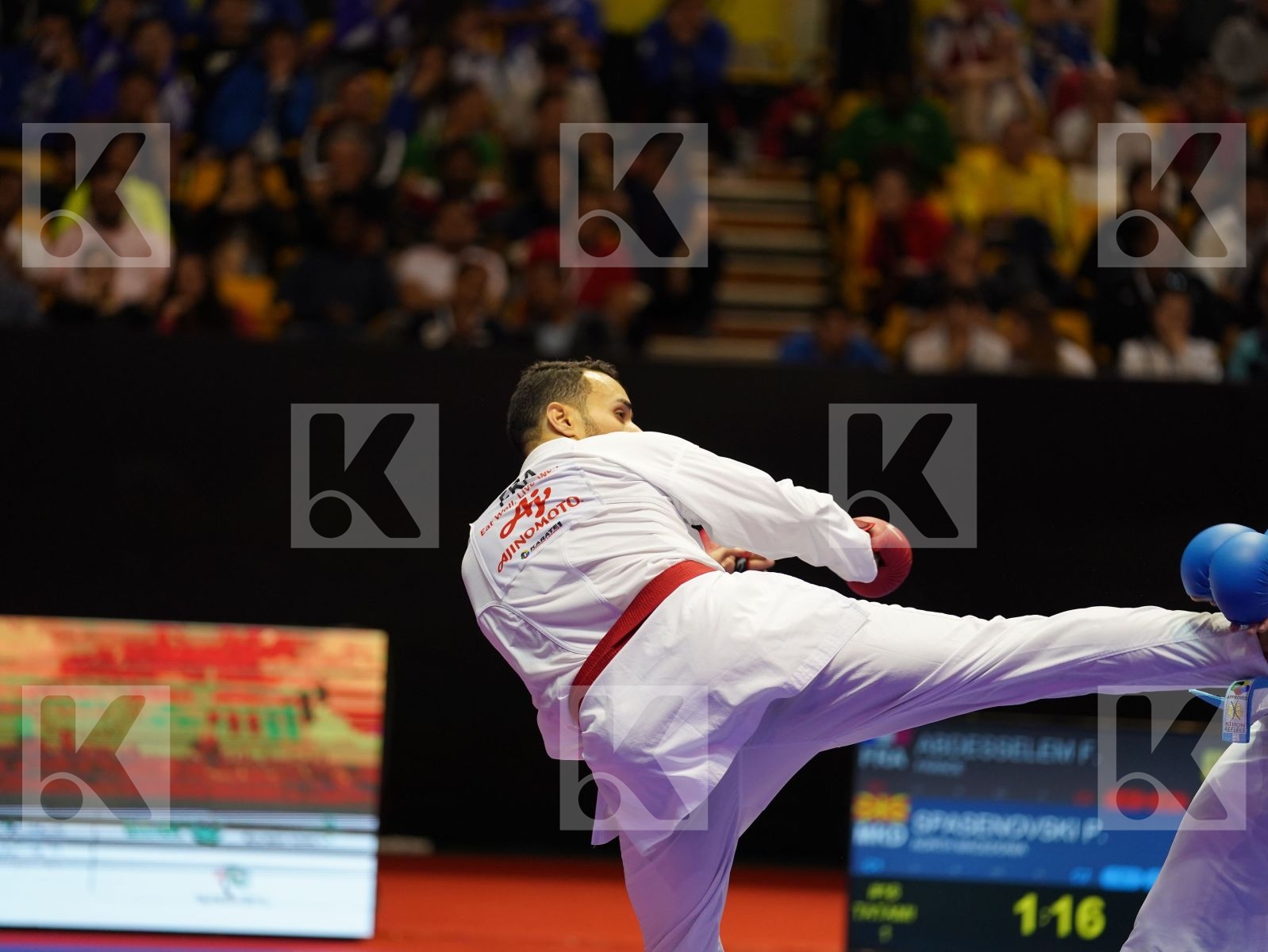 ABDESSELEM FAROUK (France) vs  SPASENOVSKI PETAR (North Macedonia) in Senior Kumite -84 Kg - Bronze bout