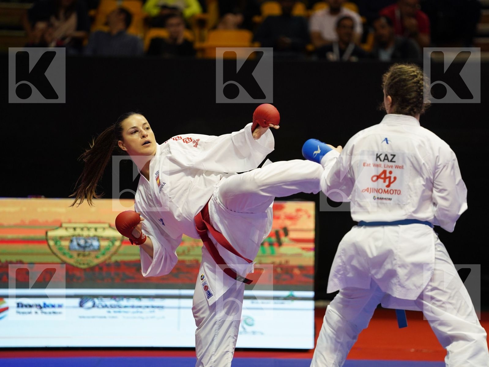 PALACIO GONZALEZ LAURA (Spain) vs BERULTSEVA SOFYA (Kazakhstan) in Senior Kumite 68+ Kg - Bronze bout