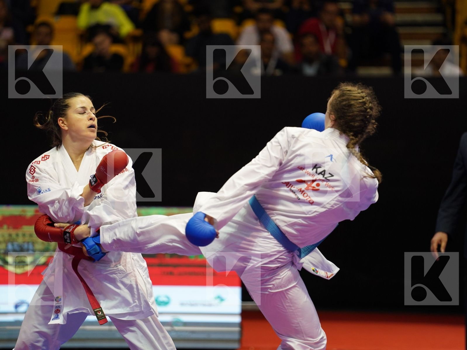 PALACIO GONZALEZ LAURA (Spain) vs BERULTSEVA SOFYA (Kazakhstan) in Senior Kumite 68+ Kg - Bronze bout