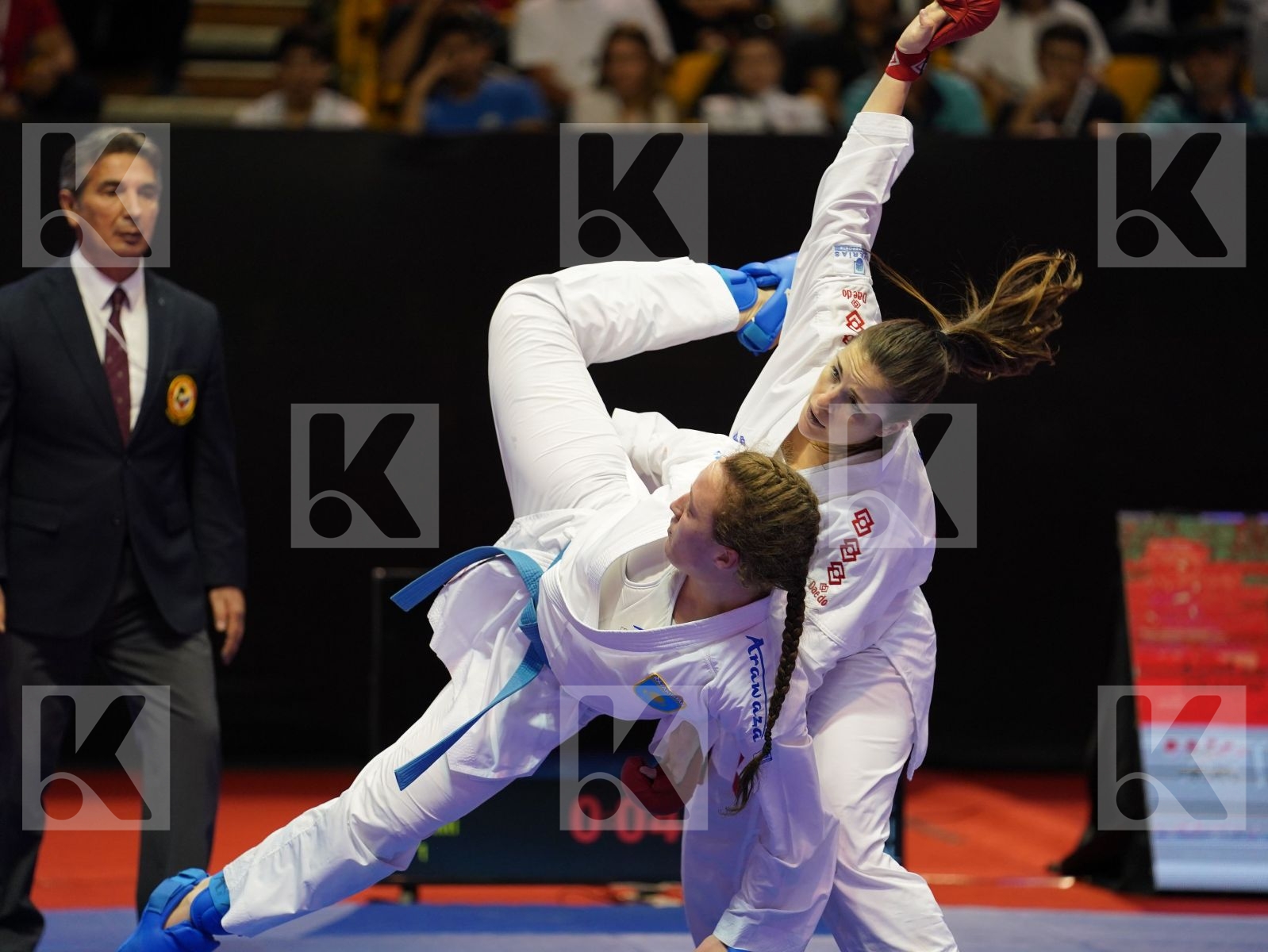 PALACIO GONZALEZ LAURA (Spain) vs BERULTSEVA SOFYA (Kazakhstan) in Senior Kumite 68+ Kg - Bronze bout