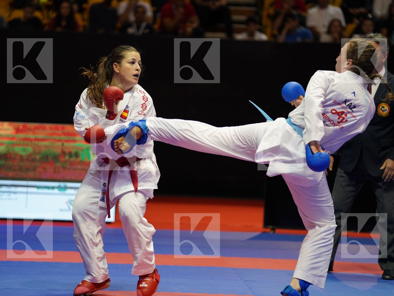 PALACIO GONZALEZ LAURA (Spain) vs BERULTSEVA SOFYA (Kazakhstan) in Senior Kumite 68+ Kg - Bronze bout