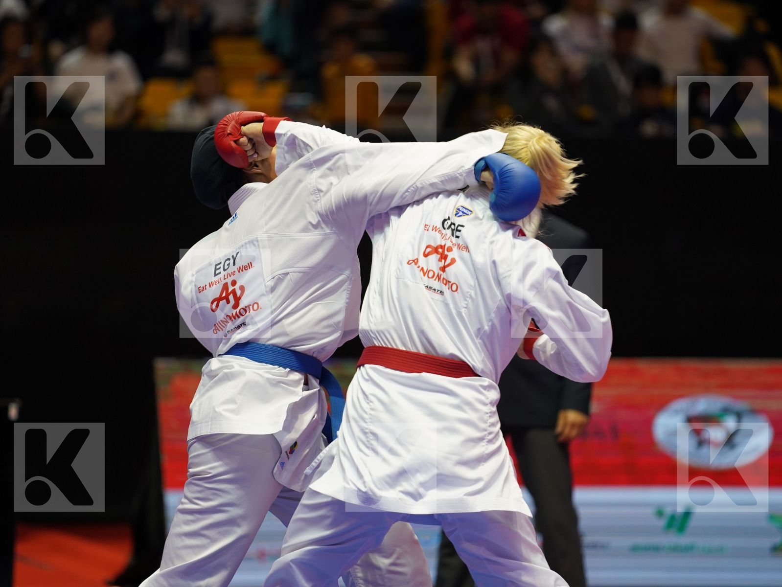 CHATZILIADOU ELENI (Greece) vs OKILA MENNA SHAABAN (Egypt) in Senior Kumite 68+ Kg - Bronze bout