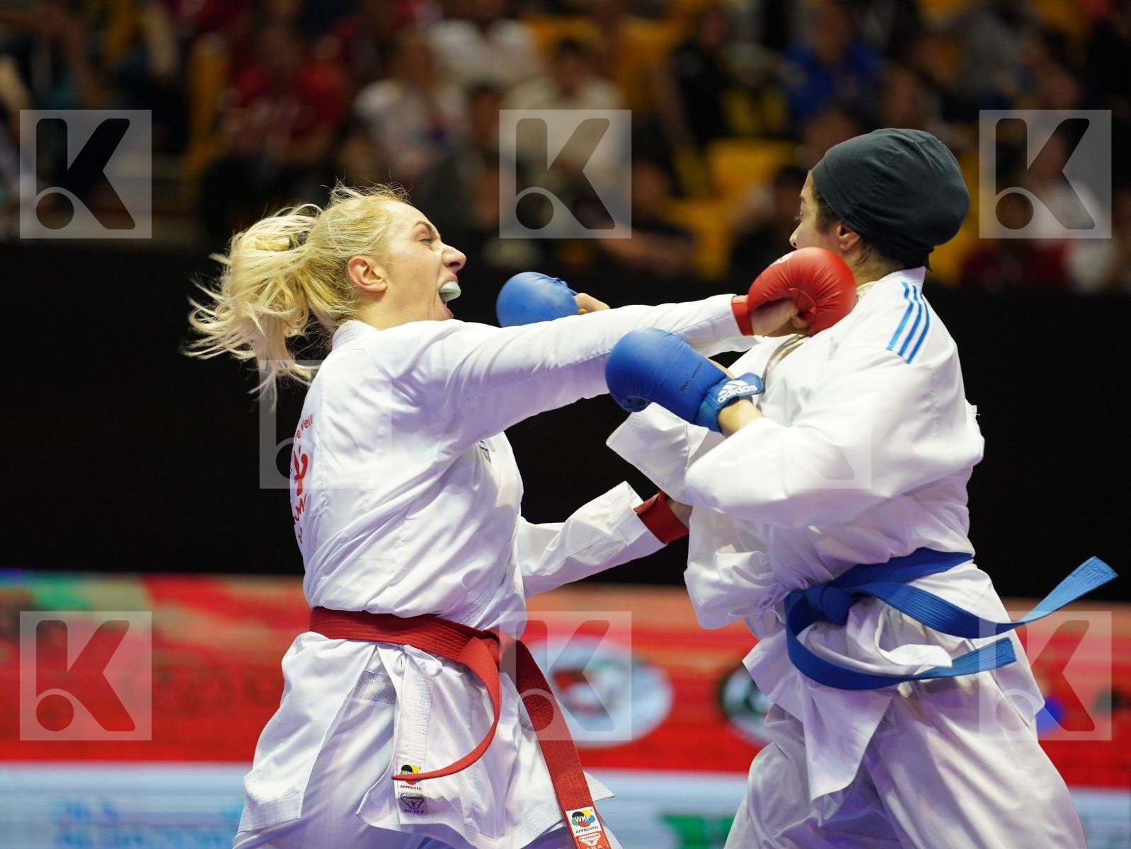 CHATZILIADOU ELENI (Greece) vs OKILA MENNA SHAABAN (Egypt) in Senior Kumite 68+ Kg - Bronze bout