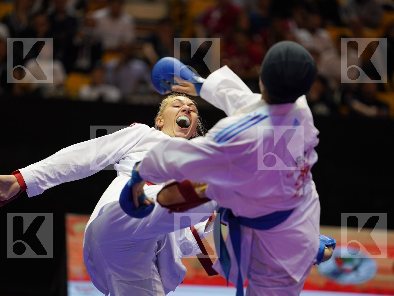 CHATZILIADOU ELENI (Greece) vs OKILA MENNA SHAABAN (Egypt) in Senior Kumite 68+ Kg - Bronze bout
