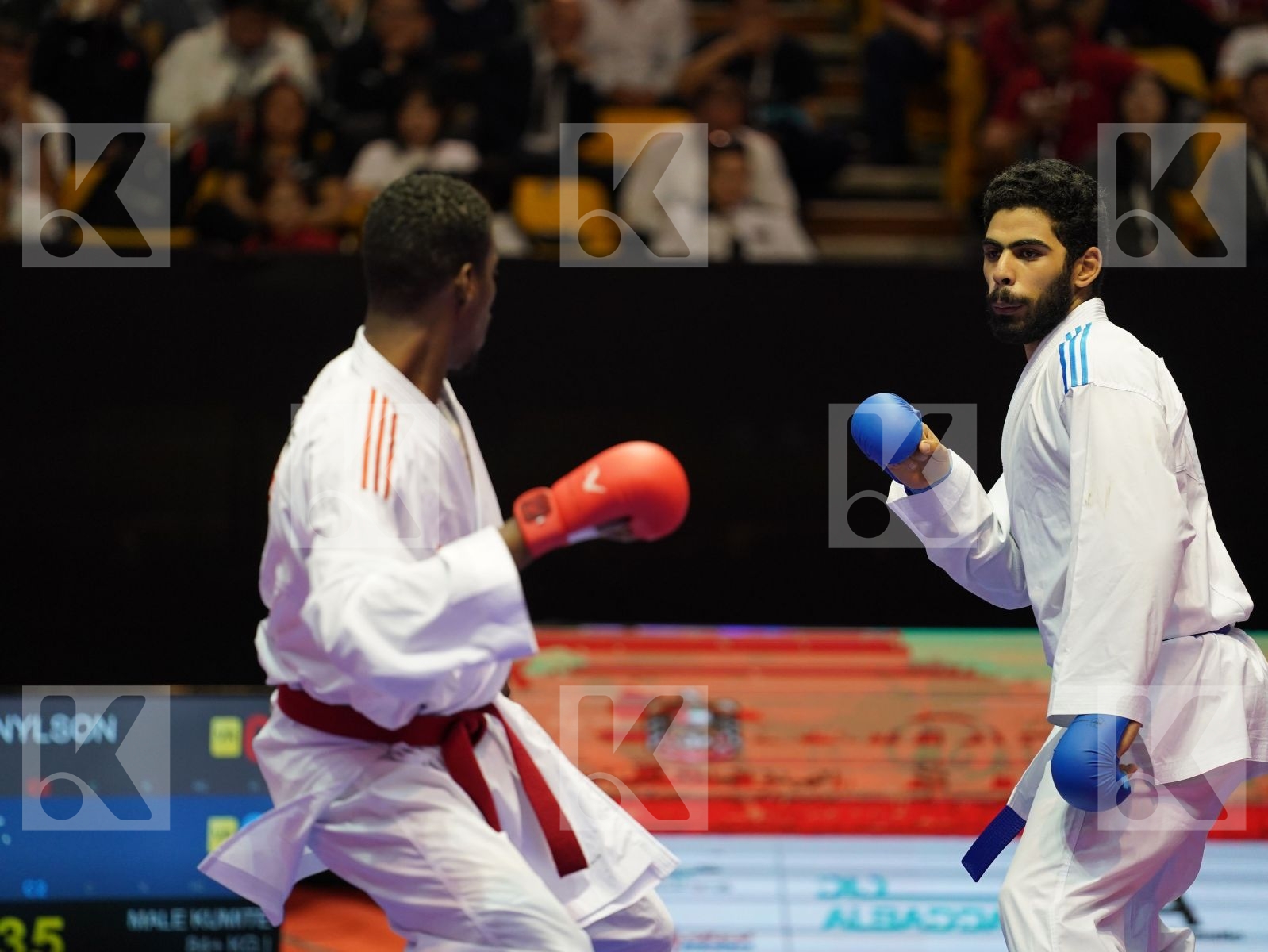 JACQUET DNYLSON (France) vs MAHMOUD TAHA TAREK (Egypt) in Senior Kumite 84+ Kg - Bronze bout