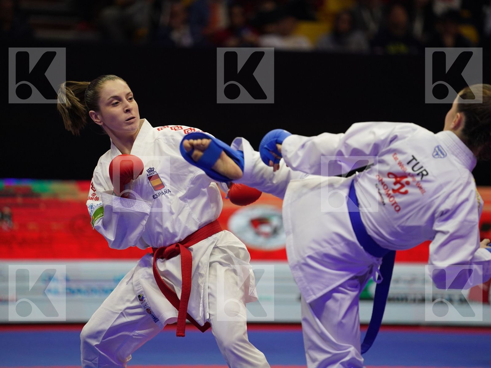 GOMEZ MORALES NADIA (Spain) vs OZCELIK ARAPOGLU SERAP (Turkey) in Senior Kumite -50 Kg - Gold bout