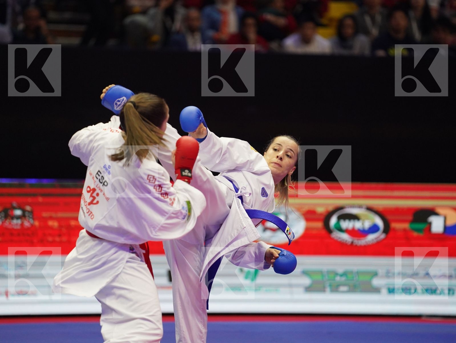 GOMEZ MORALES NADIA (Spain) vs OZCELIK ARAPOGLU SERAP (Turkey) in Senior Kumite -50 Kg - Gold bout
